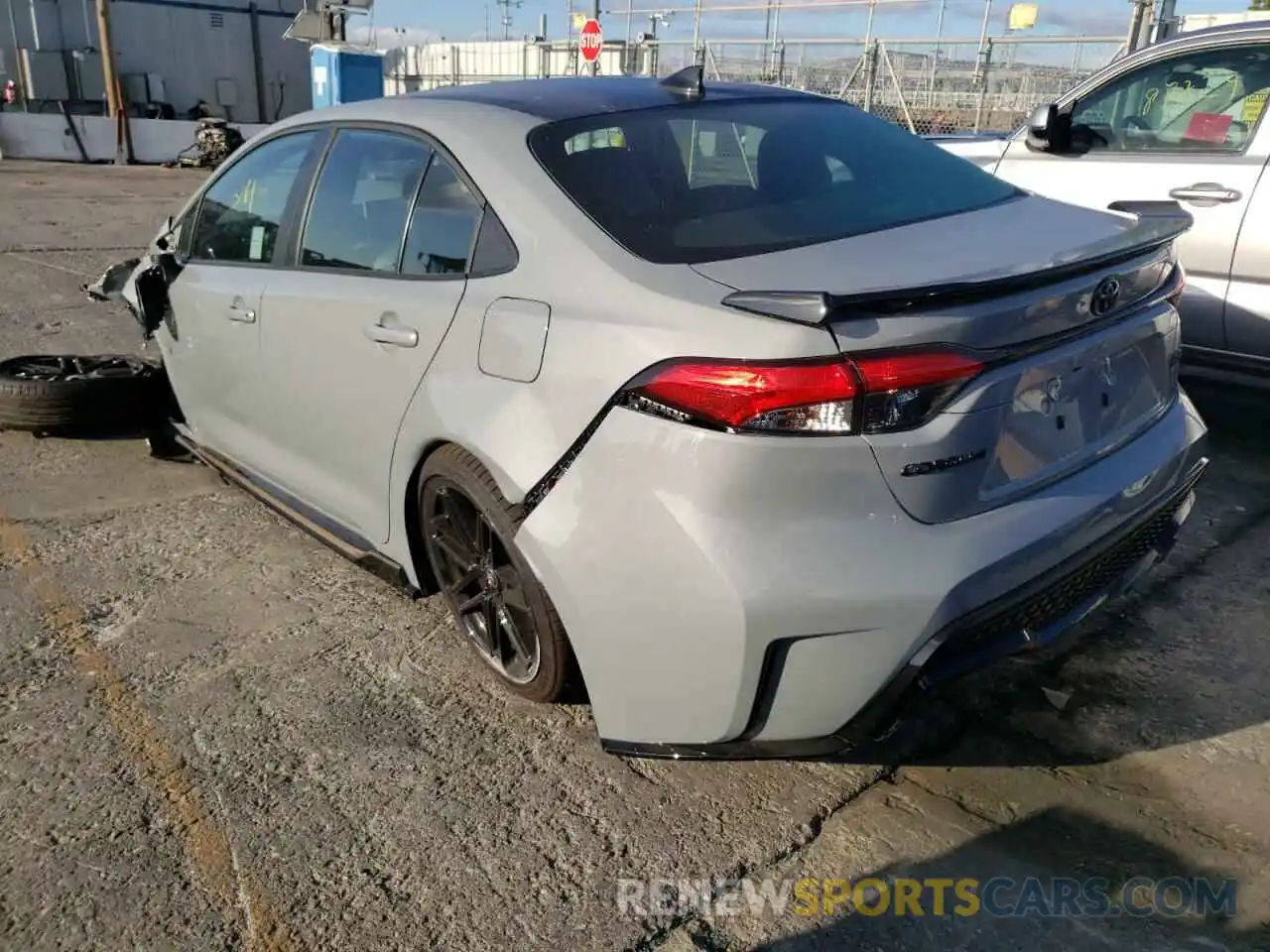 3 Photograph of a damaged car 5YFT4MCEXNP125522 TOYOTA COROLLA 2022