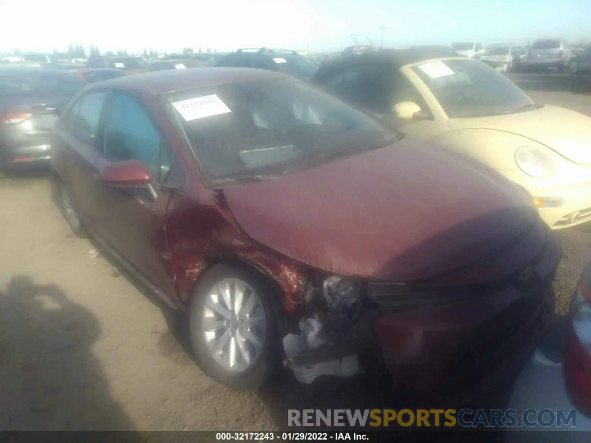 1 Photograph of a damaged car 5YFVPMAE2NP279435 TOYOTA COROLLA 2022