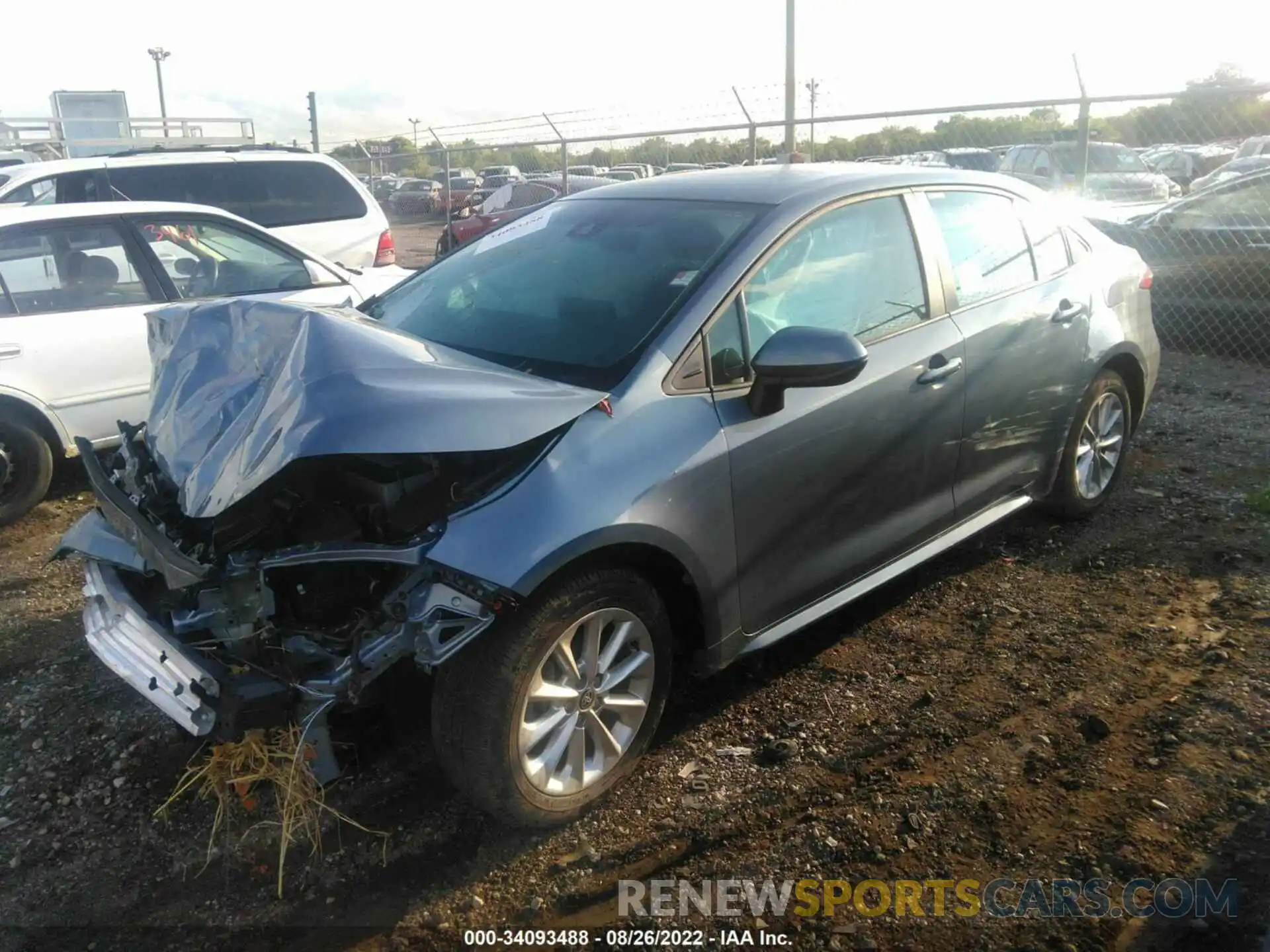 2 Photograph of a damaged car 5YFVPMAE3NP291903 TOYOTA COROLLA 2022