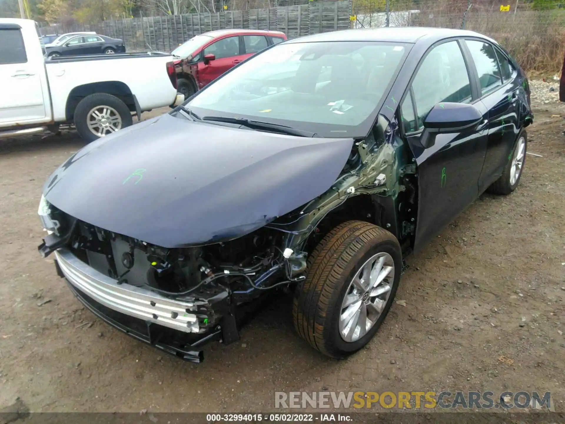 2 Photograph of a damaged car 5YFVPMAE9NP308185 TOYOTA COROLLA 2022