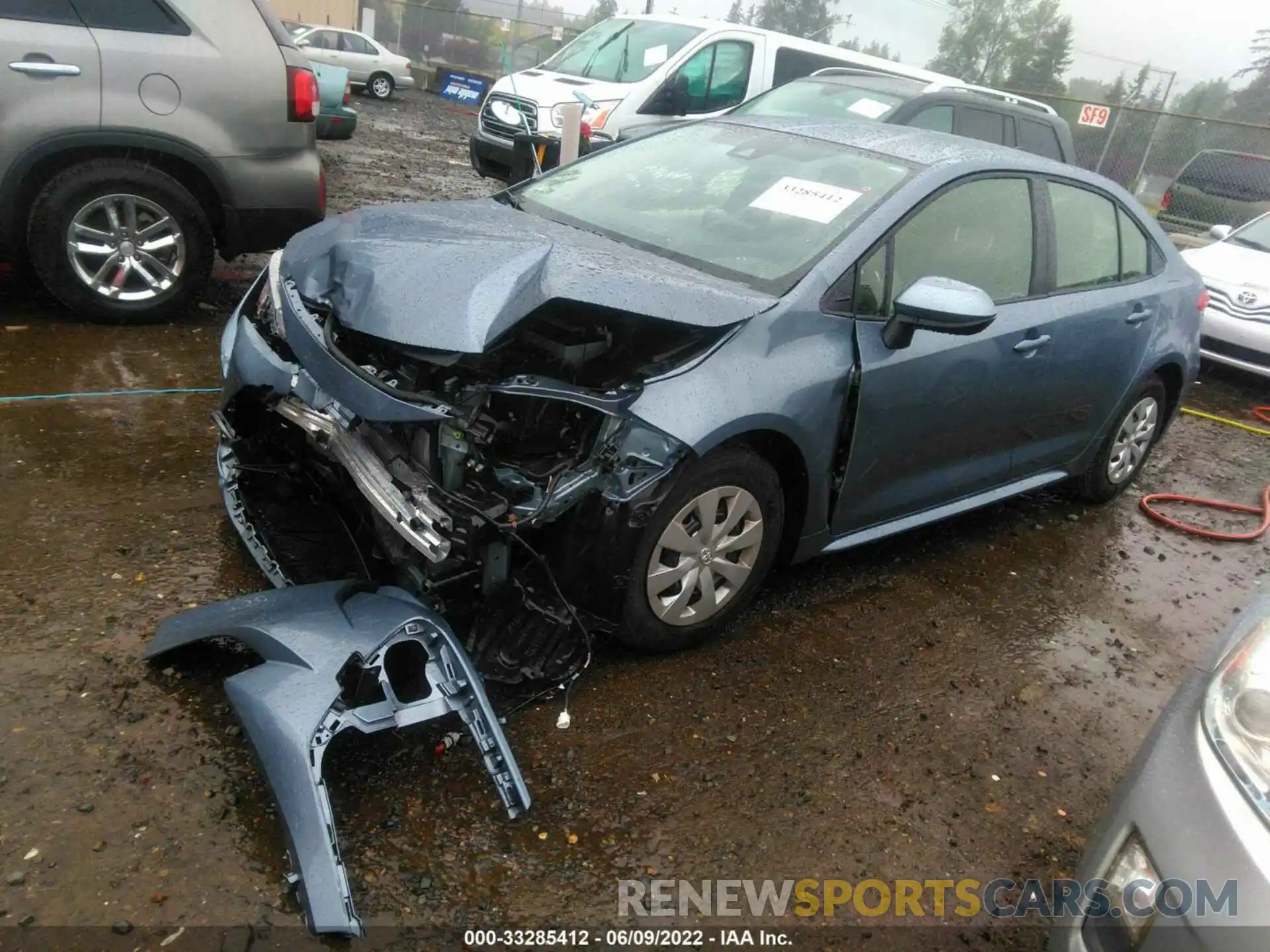 2 Photograph of a damaged car JTDDPMAE8NJ223631 TOYOTA COROLLA 2022