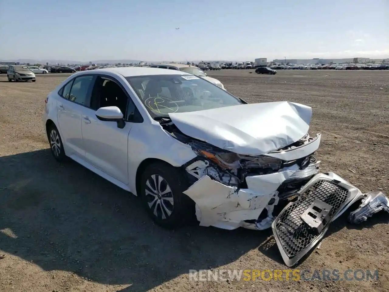 1 Photograph of a damaged car JTDEAMDE0N3006614 TOYOTA COROLLA 2022