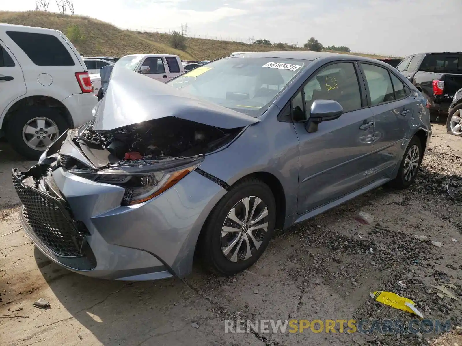 2 Photograph of a damaged car JTDEAMDE0NJ036403 TOYOTA COROLLA 2022