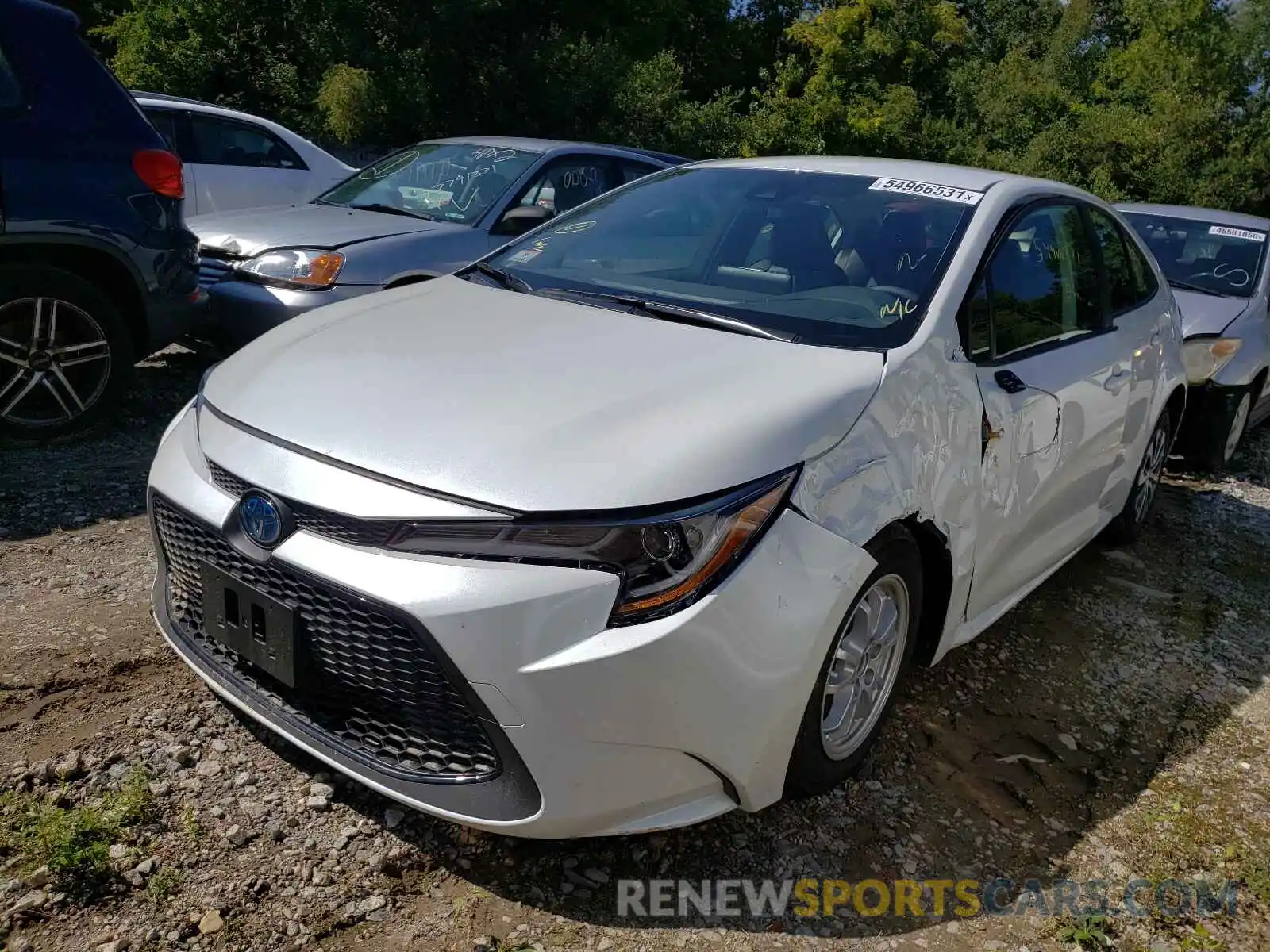 2 Photograph of a damaged car JTDEAMDE0NJ037406 TOYOTA COROLLA 2022