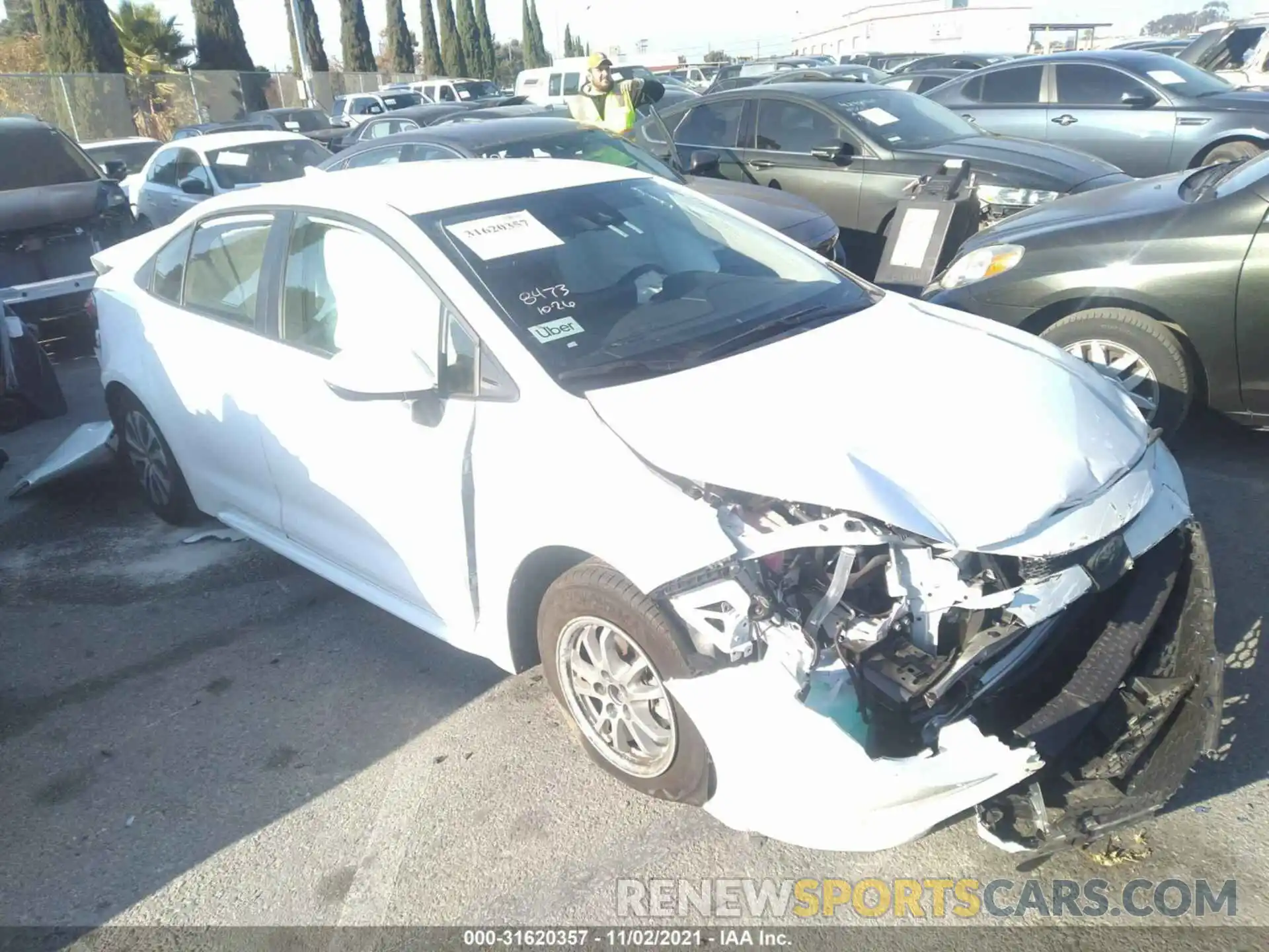 1 Photograph of a damaged car JTDEAMDE0NJ042041 TOYOTA COROLLA 2022