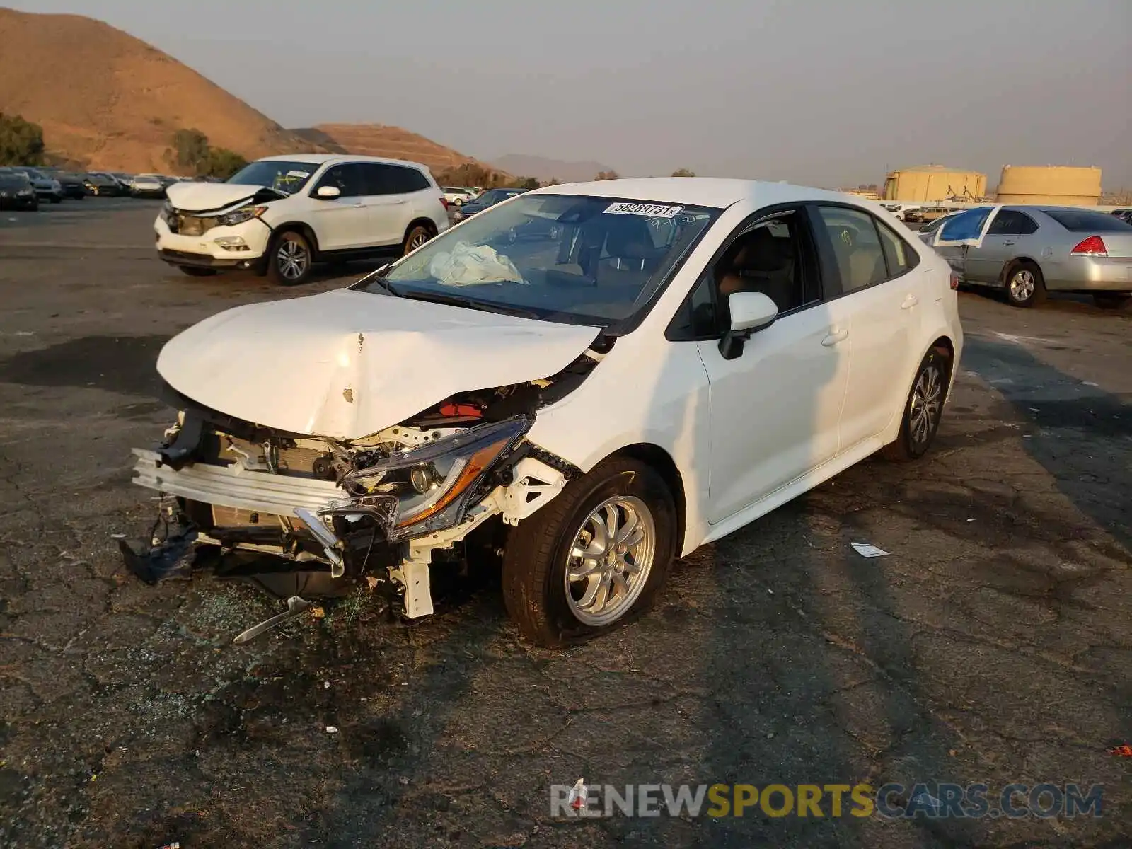 2 Photograph of a damaged car JTDEAMDE0NJ042086 TOYOTA COROLLA 2022