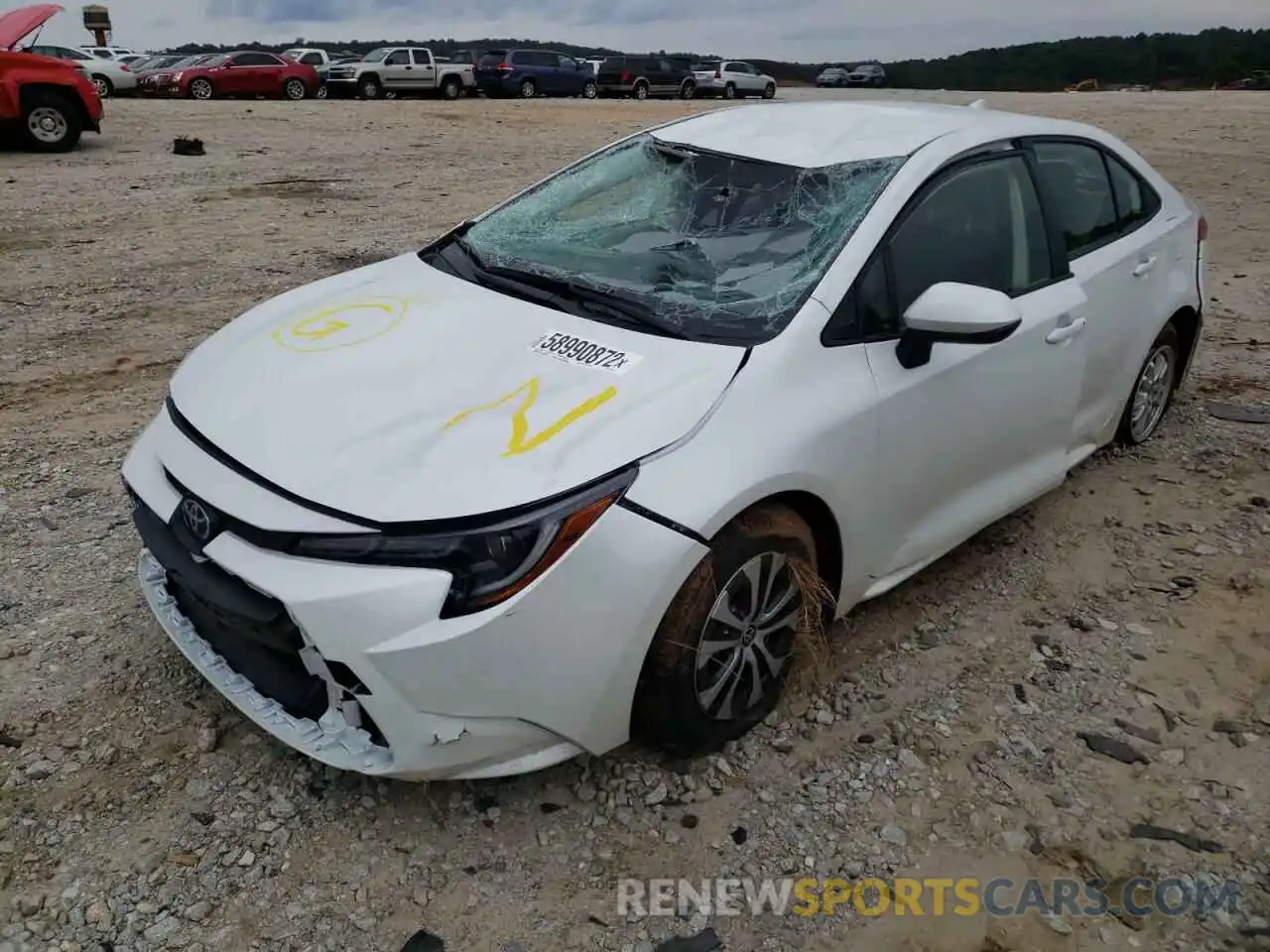 2 Photograph of a damaged car JTDEAMDE1N3010705 TOYOTA COROLLA 2022