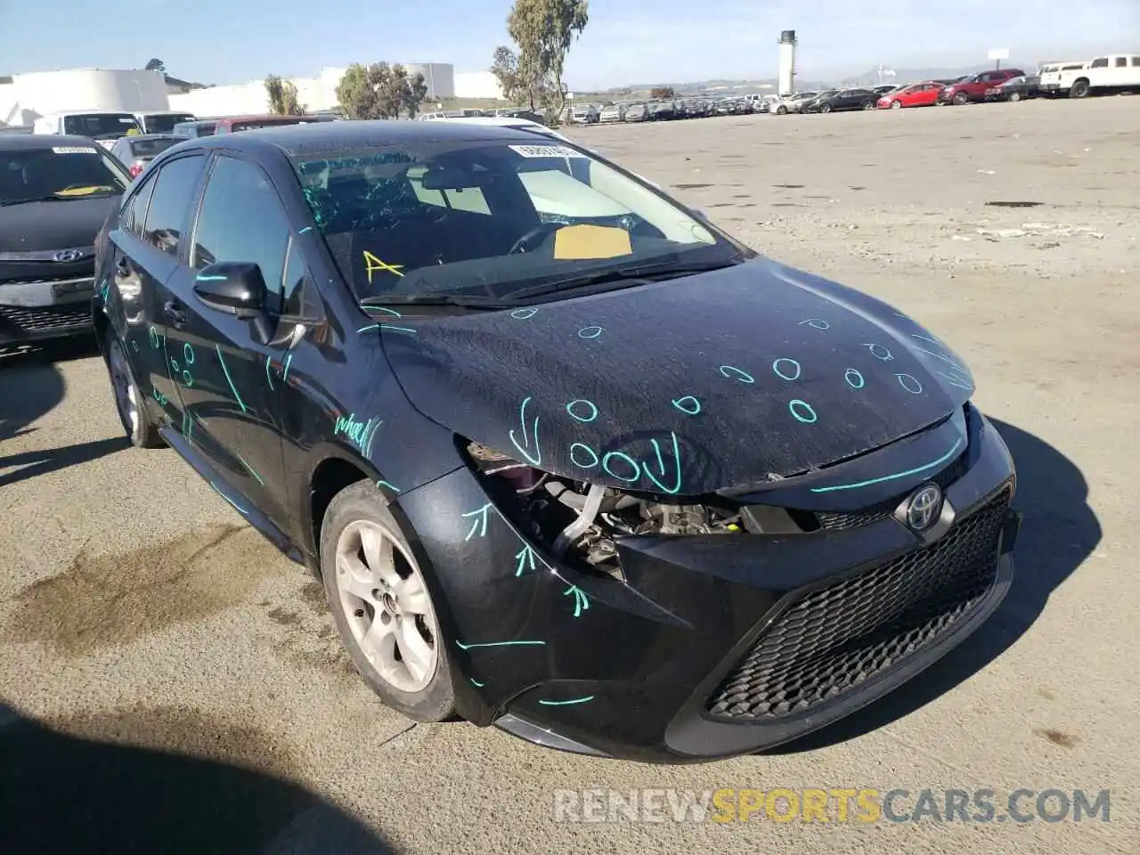 1 Photograph of a damaged car JTDEAMDE1NJ035941 TOYOTA COROLLA 2022