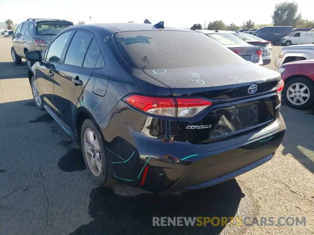 3 Photograph of a damaged car JTDEAMDE1NJ035941 TOYOTA COROLLA 2022