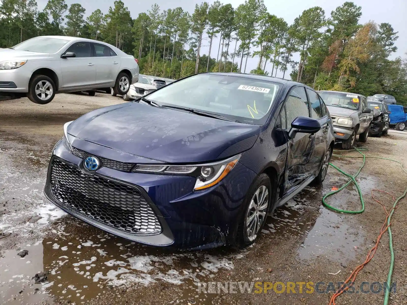 2 Photograph of a damaged car JTDEAMDE1NJ037415 TOYOTA COROLLA 2022