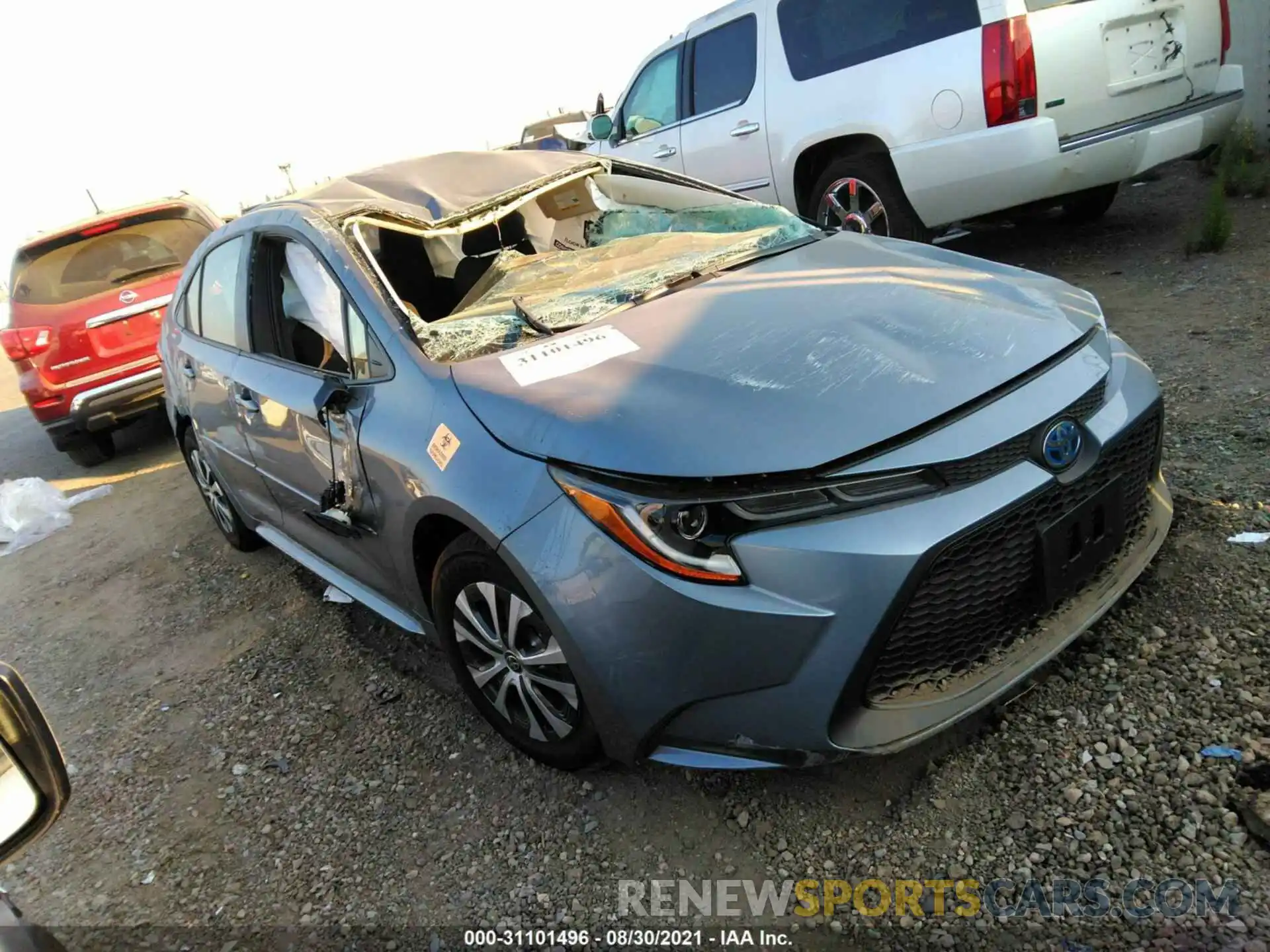 1 Photograph of a damaged car JTDEAMDE1NJ037690 TOYOTA COROLLA 2022