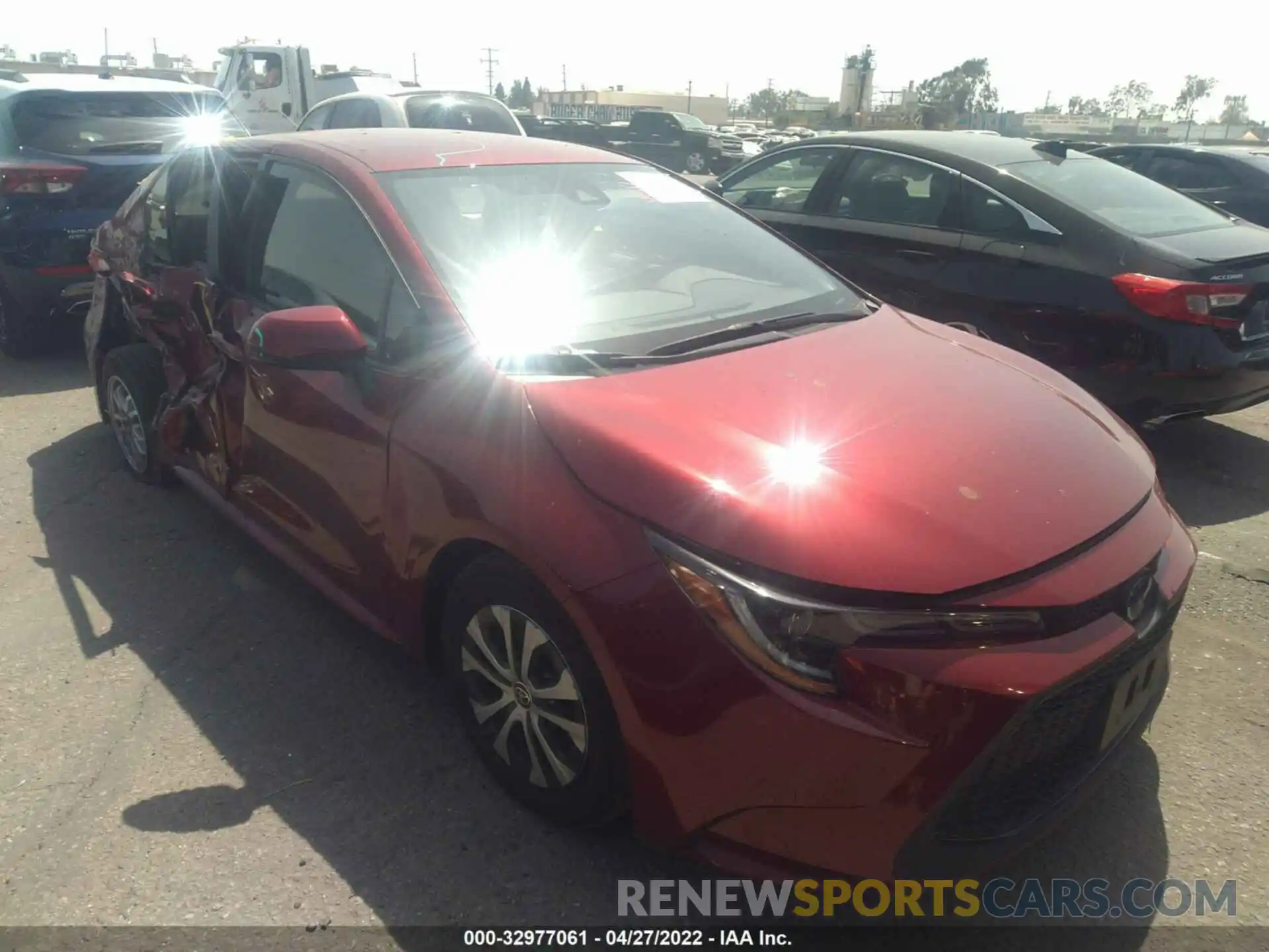 1 Photograph of a damaged car JTDEAMDE1NJ039388 TOYOTA COROLLA 2022