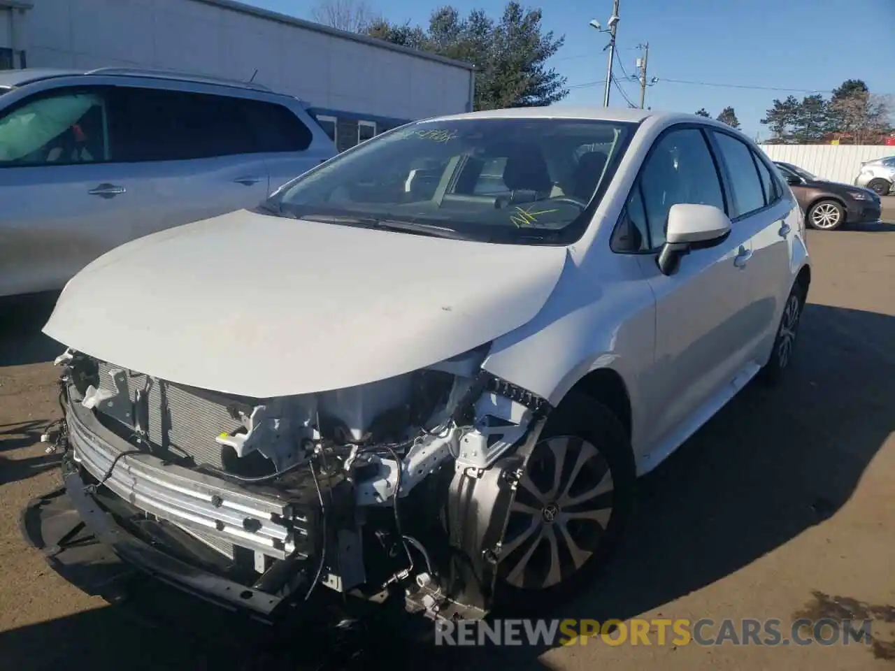 2 Photograph of a damaged car JTDEAMDE1NJ039701 TOYOTA COROLLA 2022