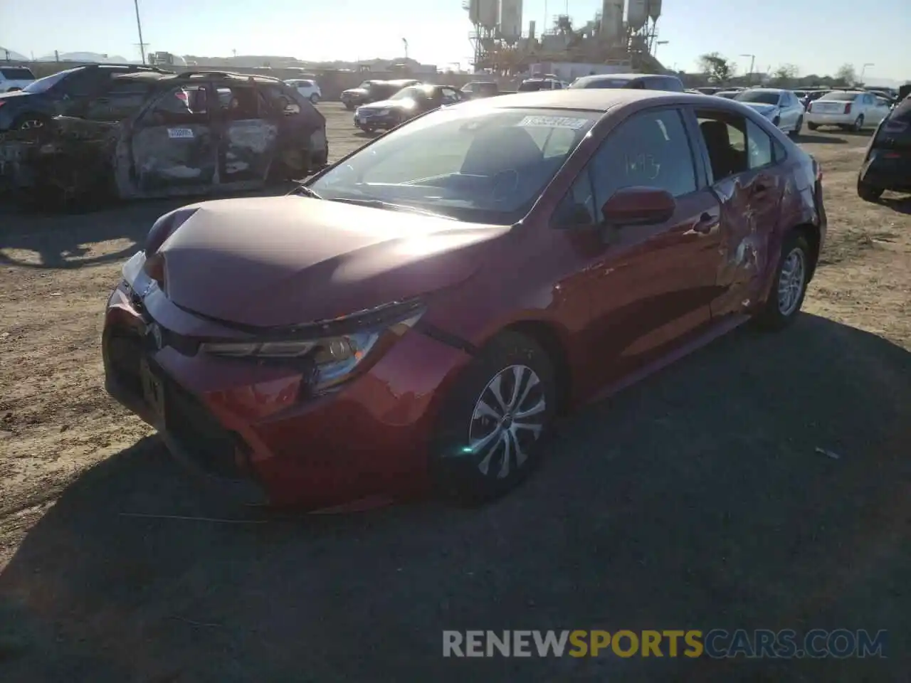 2 Photograph of a damaged car JTDEAMDE1NJ040184 TOYOTA COROLLA 2022