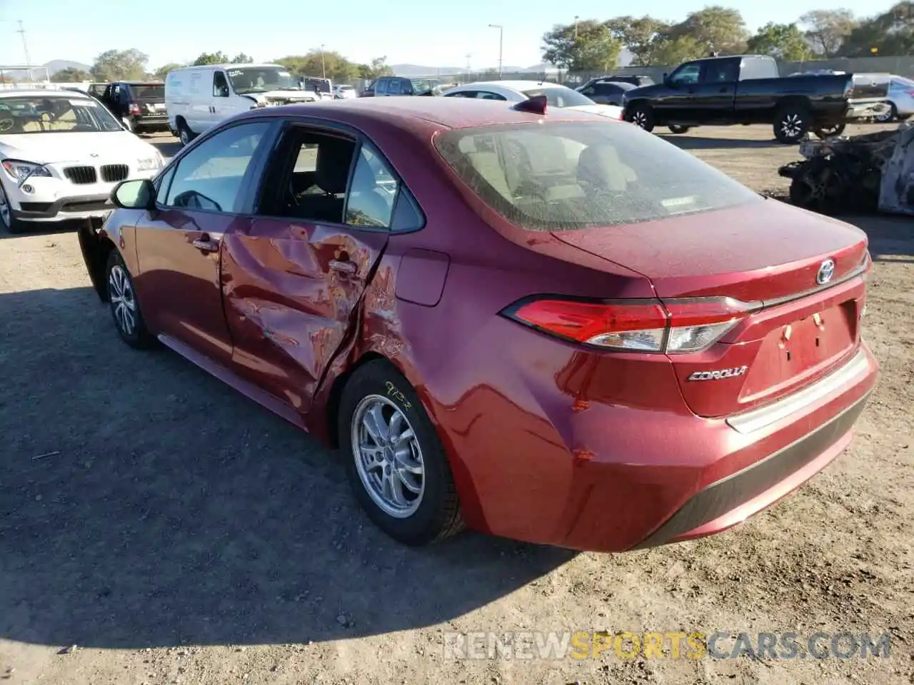 3 Photograph of a damaged car JTDEAMDE1NJ040184 TOYOTA COROLLA 2022