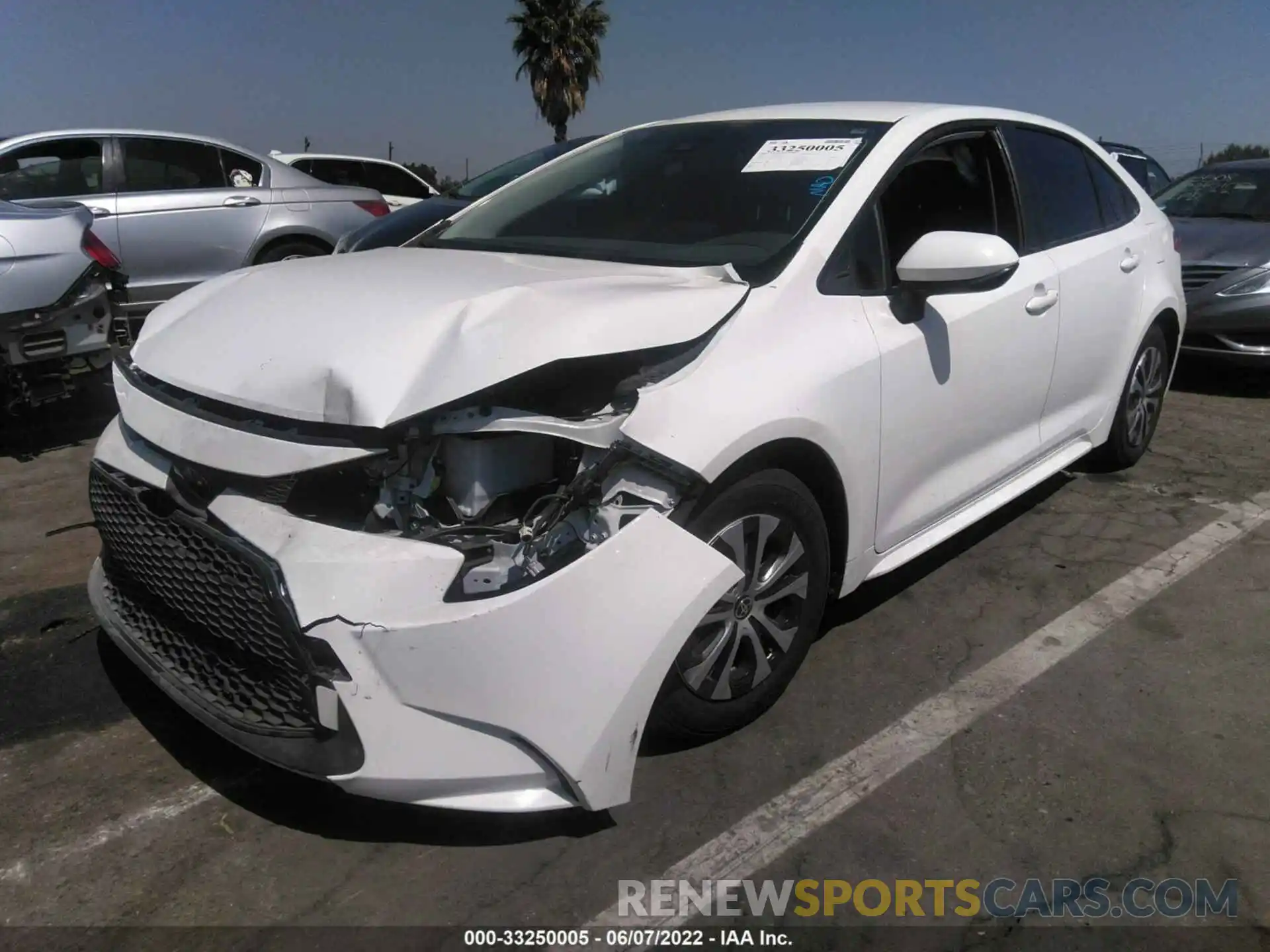 2 Photograph of a damaged car JTDEAMDE1NJ040850 TOYOTA COROLLA 2022