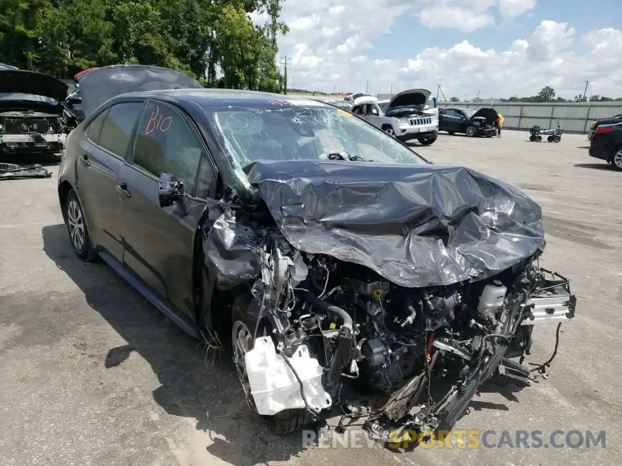 1 Photograph of a damaged car JTDEAMDE1NJ041075 TOYOTA COROLLA 2022