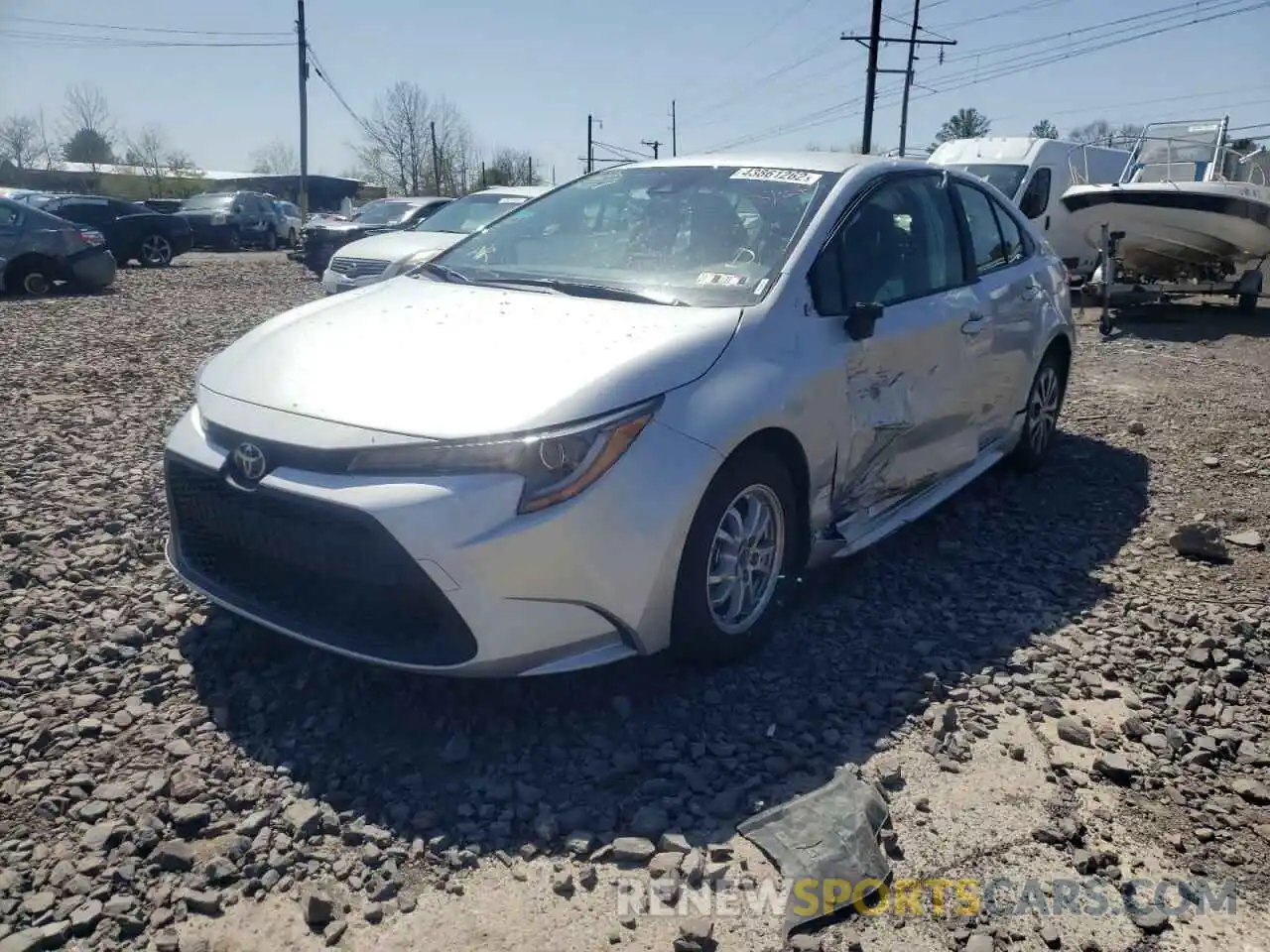 2 Photograph of a damaged car JTDEAMDE1NJ043456 TOYOTA COROLLA 2022