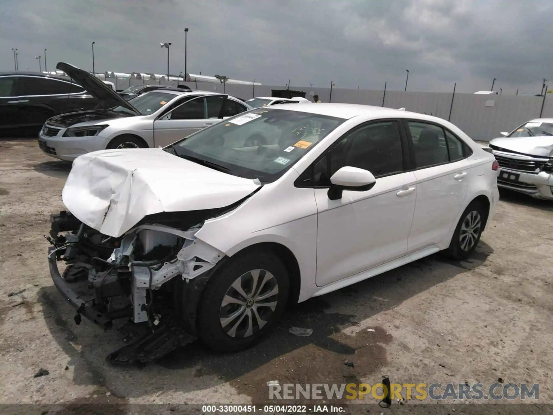 2 Photograph of a damaged car JTDEAMDE2NJ037021 TOYOTA COROLLA 2022