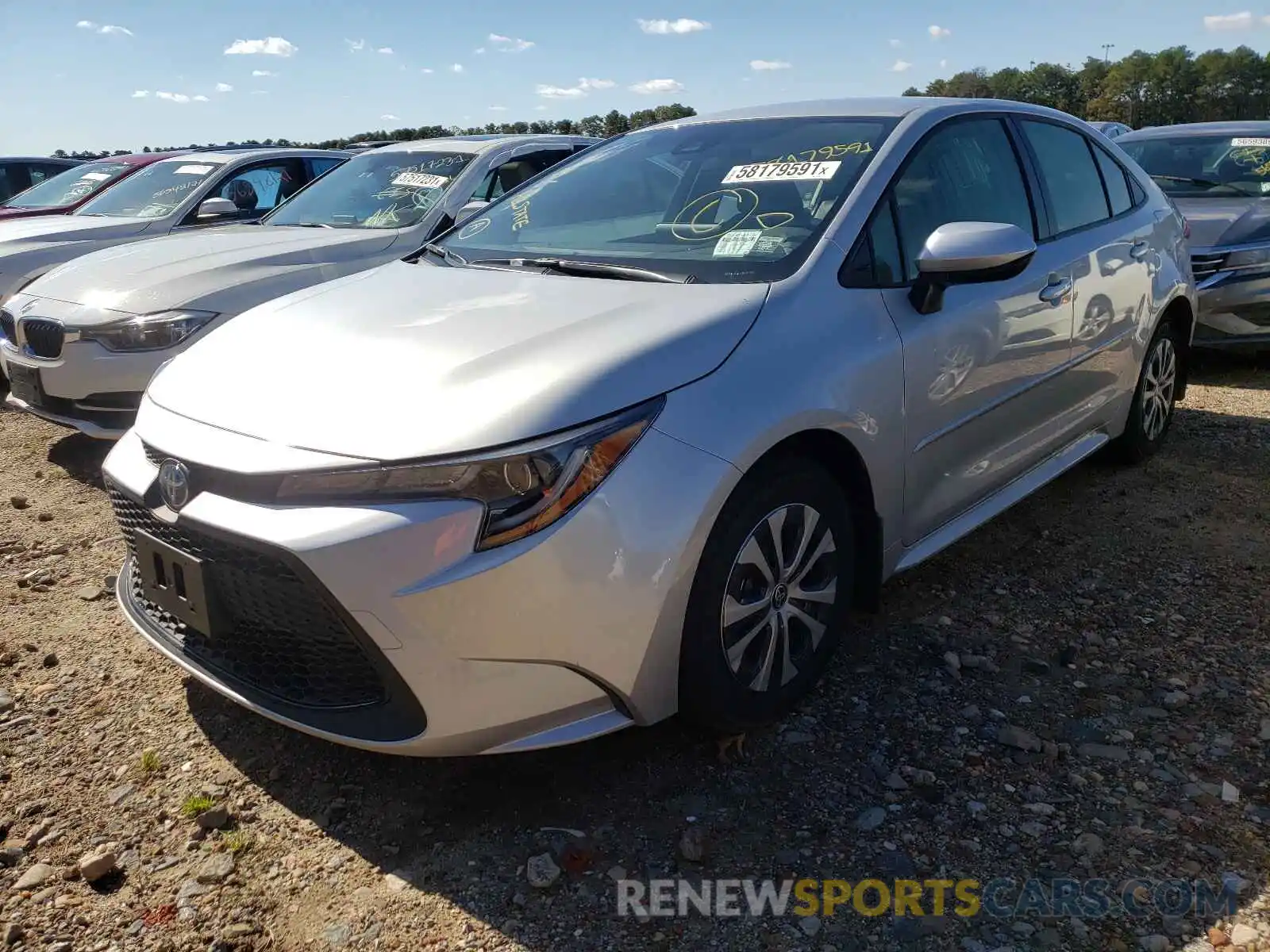 2 Photograph of a damaged car JTDEAMDE2NJ037763 TOYOTA COROLLA 2022