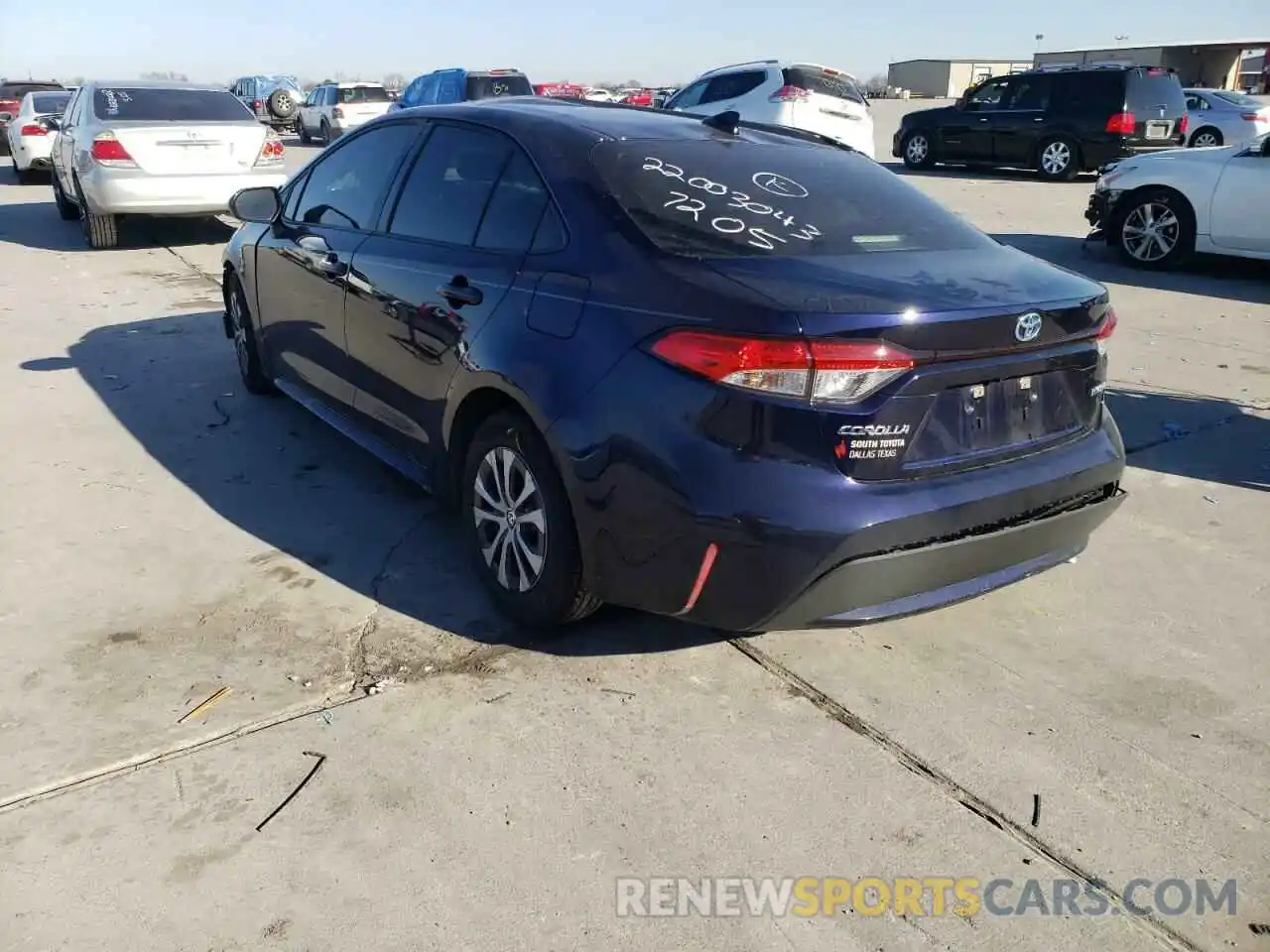 3 Photograph of a damaged car JTDEAMDE2NJ041912 TOYOTA COROLLA 2022