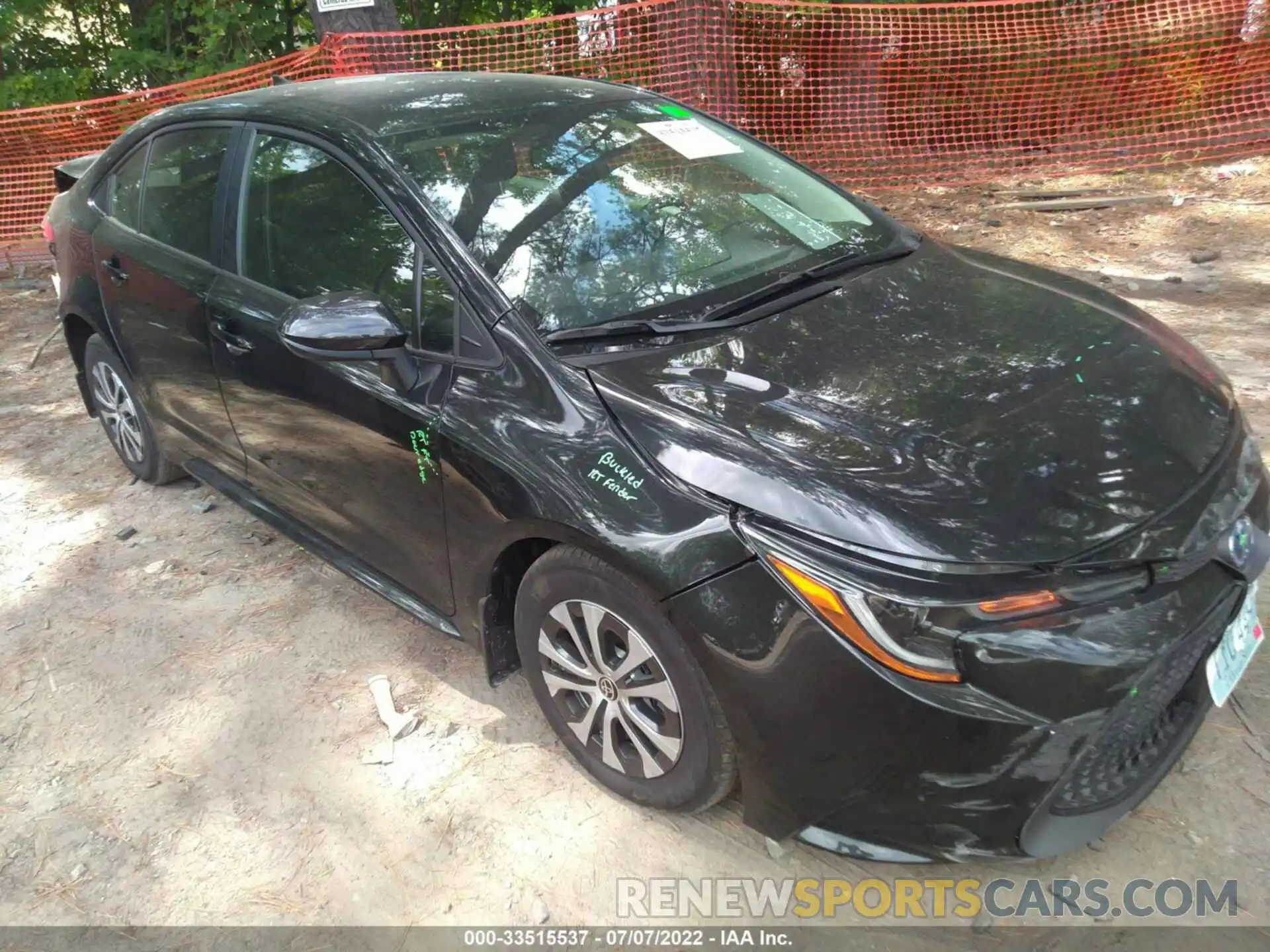 1 Photograph of a damaged car JTDEAMDE2NJ056054 TOYOTA COROLLA 2022