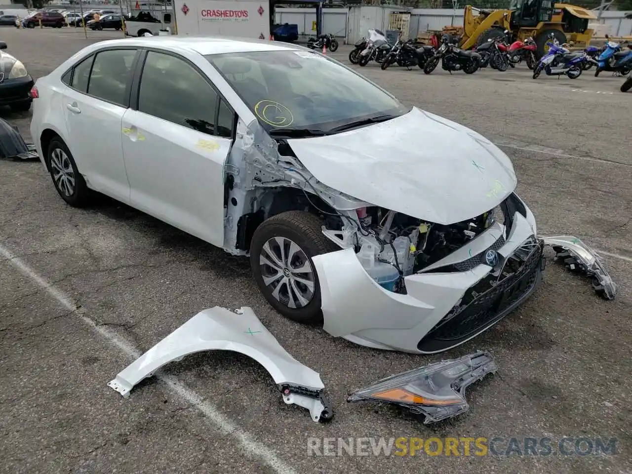 1 Photograph of a damaged car JTDEAMDE3N3003223 TOYOTA COROLLA 2022