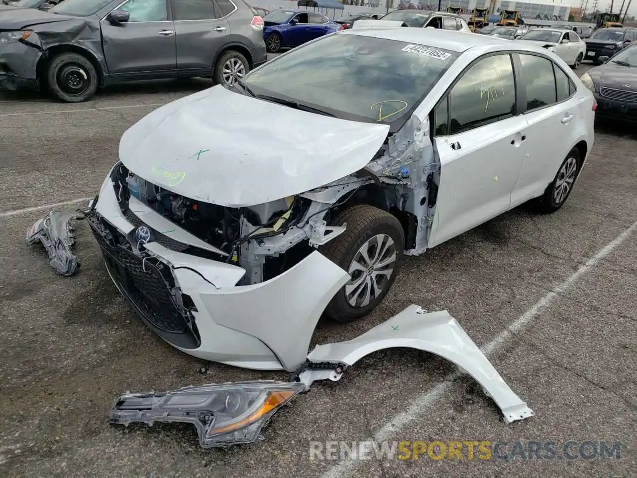 2 Photograph of a damaged car JTDEAMDE3N3003223 TOYOTA COROLLA 2022