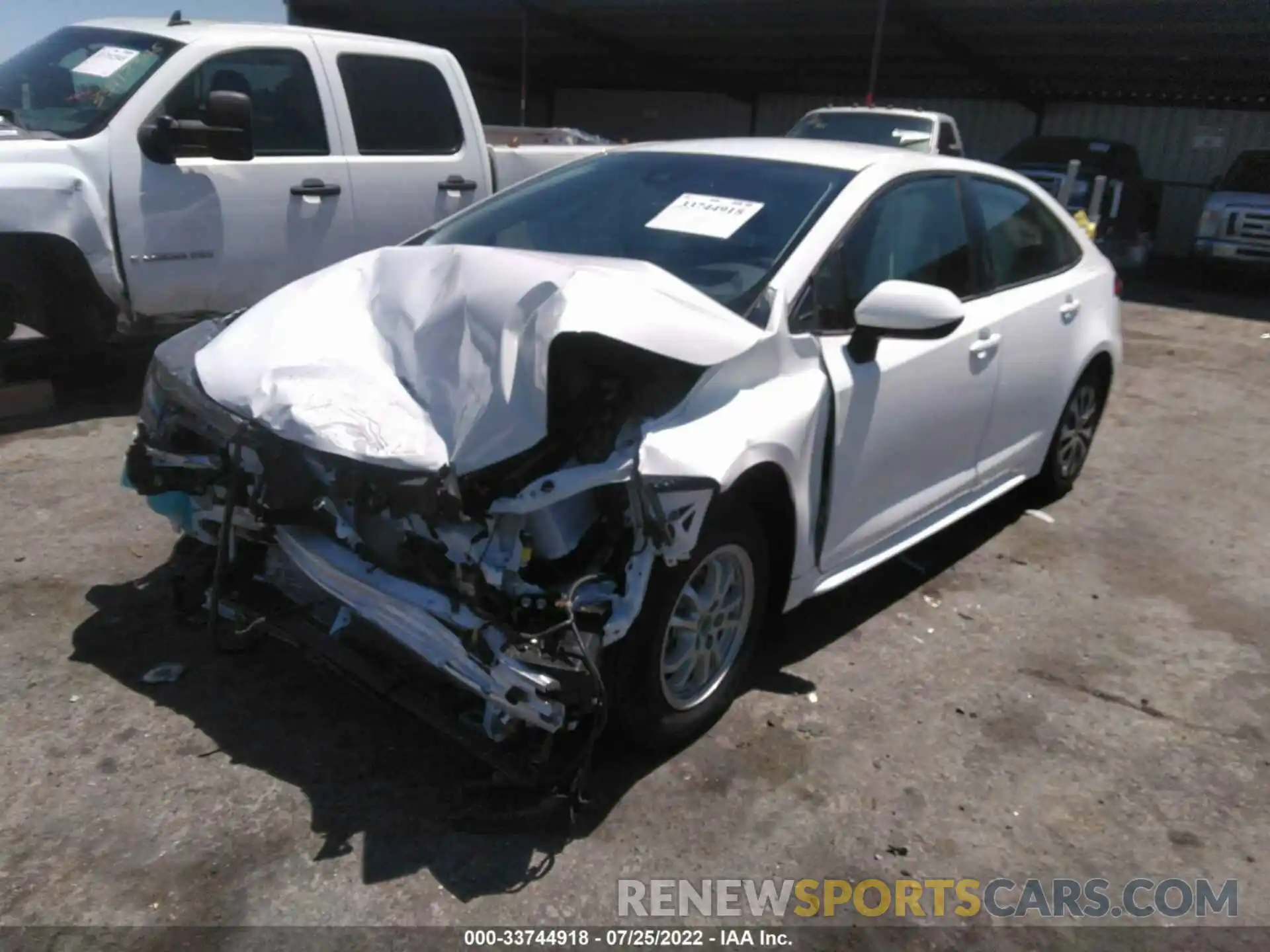 2 Photograph of a damaged car JTDEAMDE3N3010804 TOYOTA COROLLA 2022