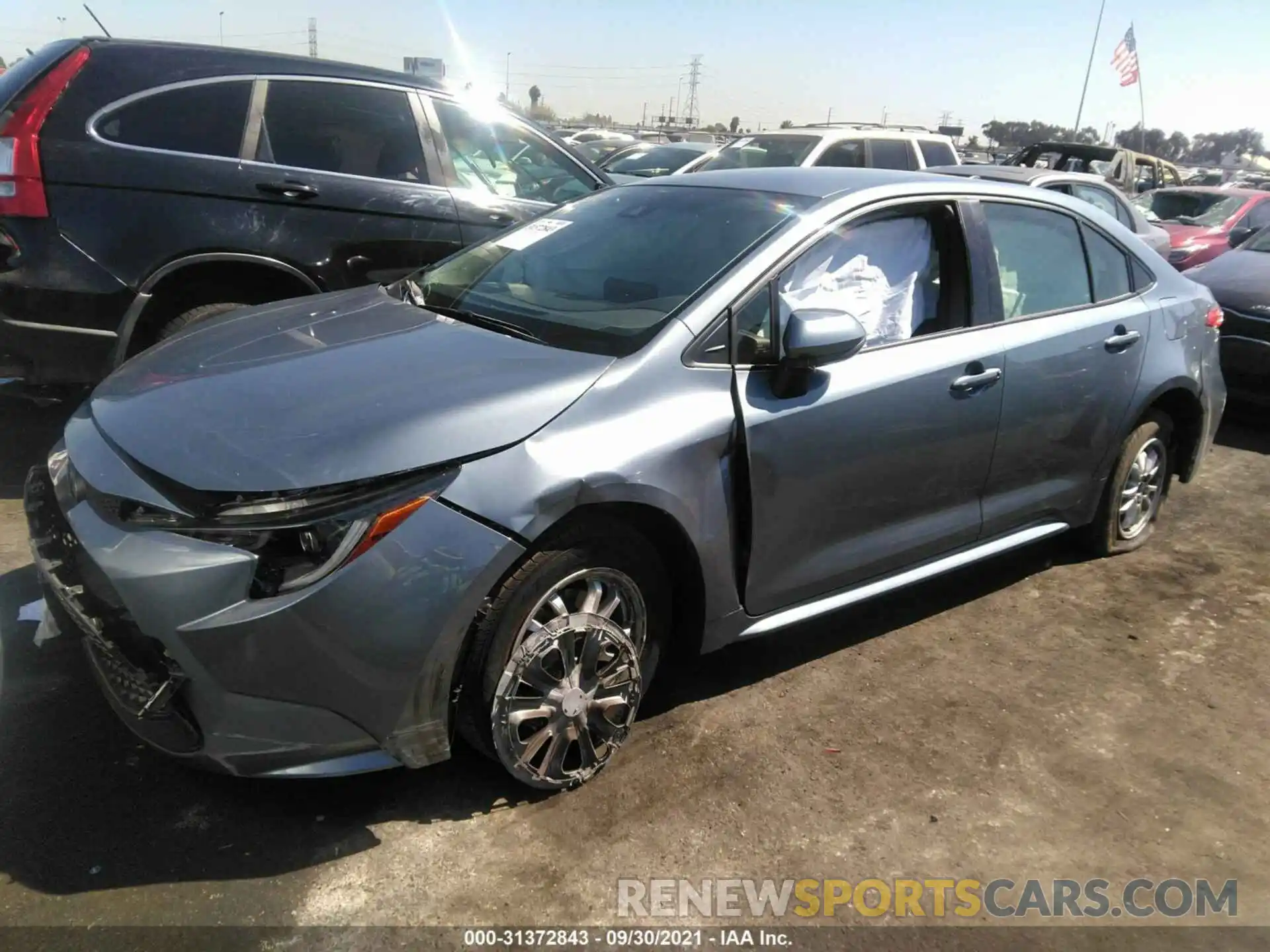 2 Photograph of a damaged car JTDEAMDE3NJ036928 TOYOTA COROLLA 2022