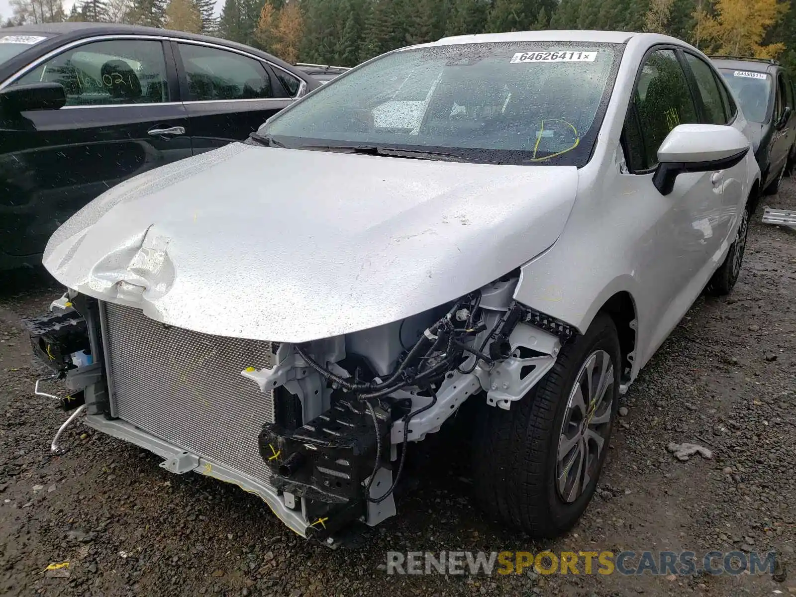 2 Photograph of a damaged car JTDEAMDE3NJ037173 TOYOTA COROLLA 2022