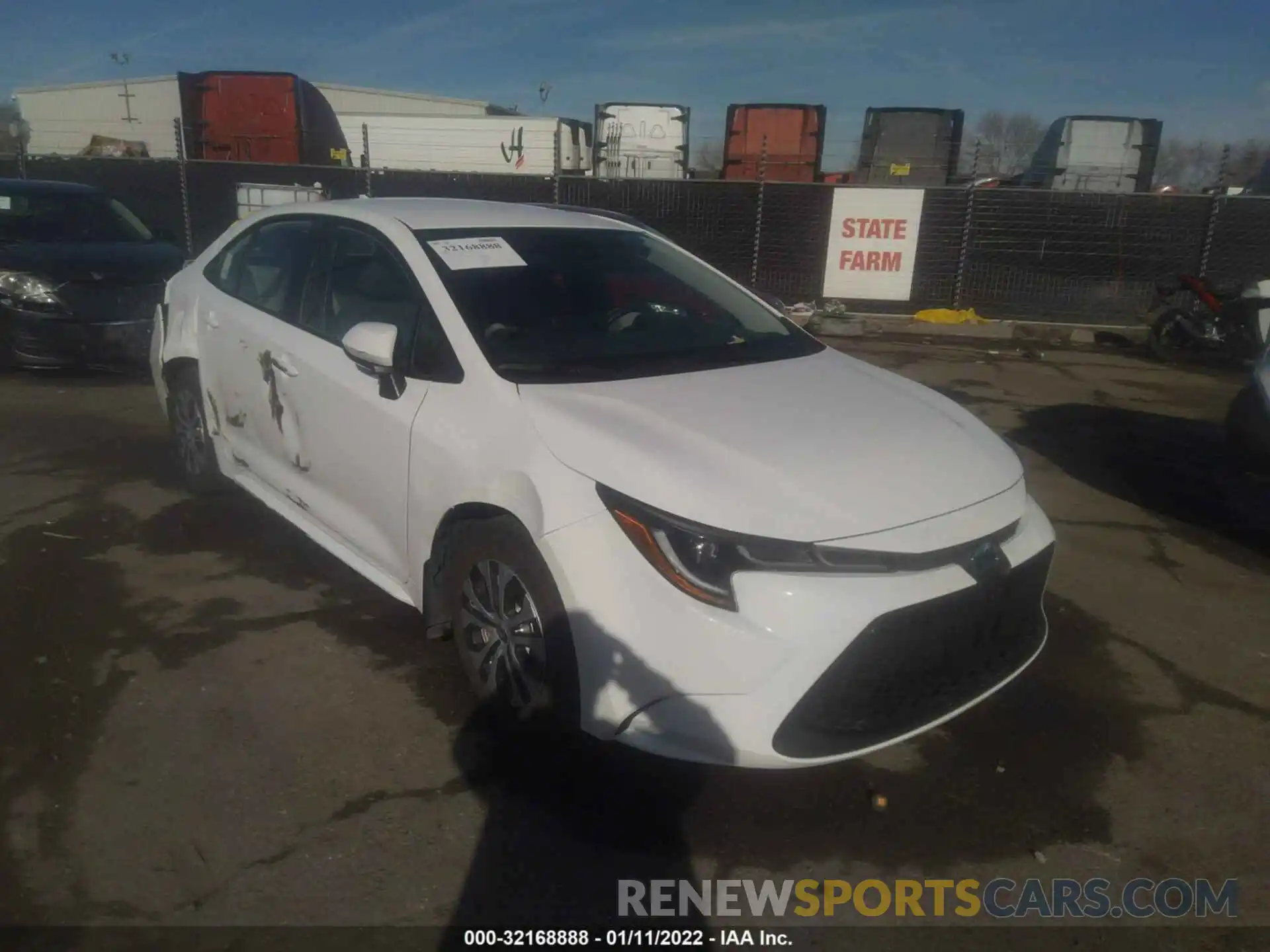 1 Photograph of a damaged car JTDEAMDE3NJ037755 TOYOTA COROLLA 2022