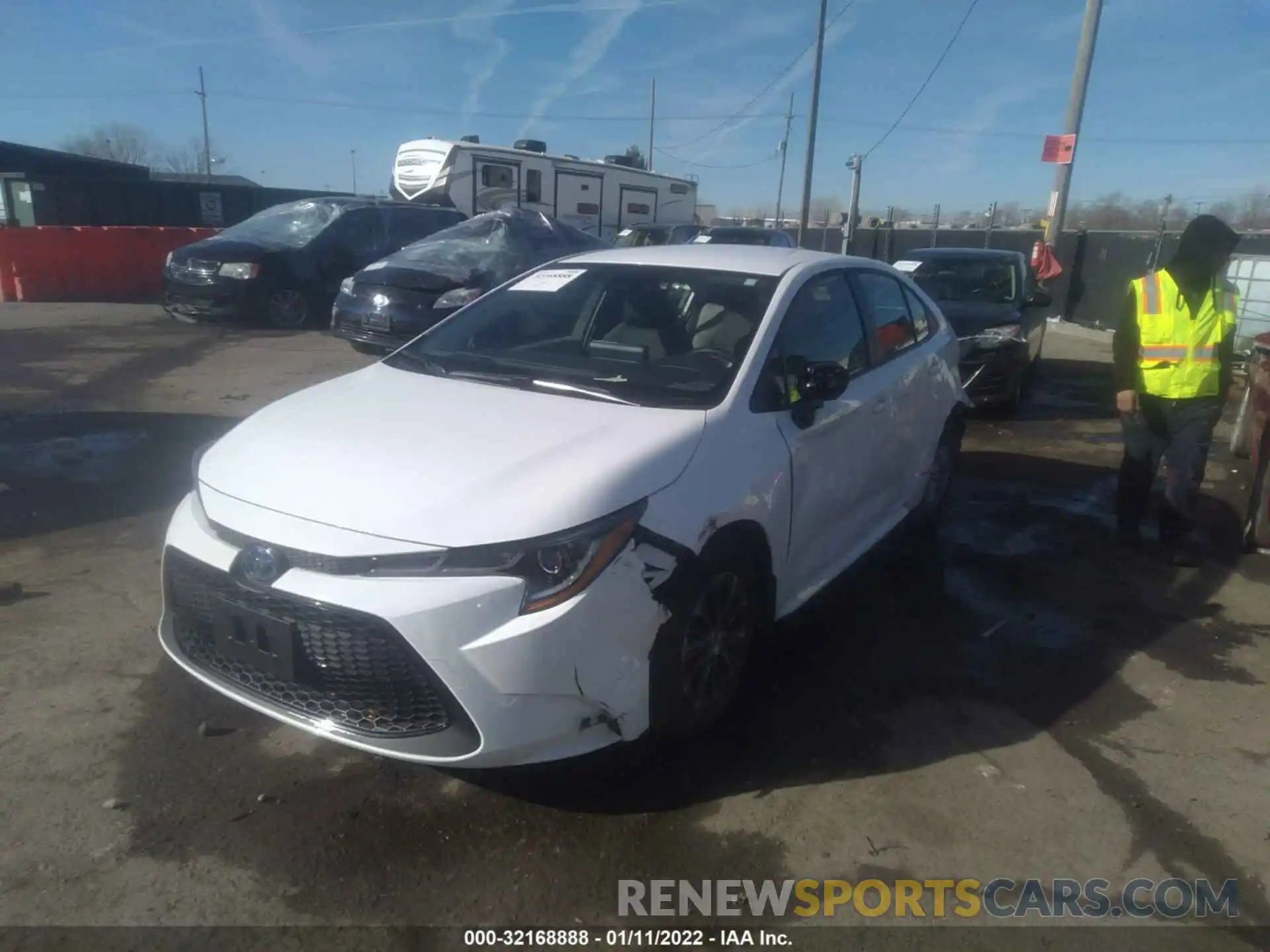 2 Photograph of a damaged car JTDEAMDE3NJ037755 TOYOTA COROLLA 2022