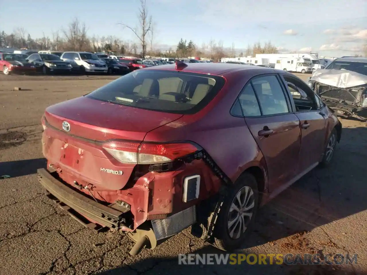 4 Photograph of a damaged car JTDEAMDE3NJ040882 TOYOTA COROLLA 2022