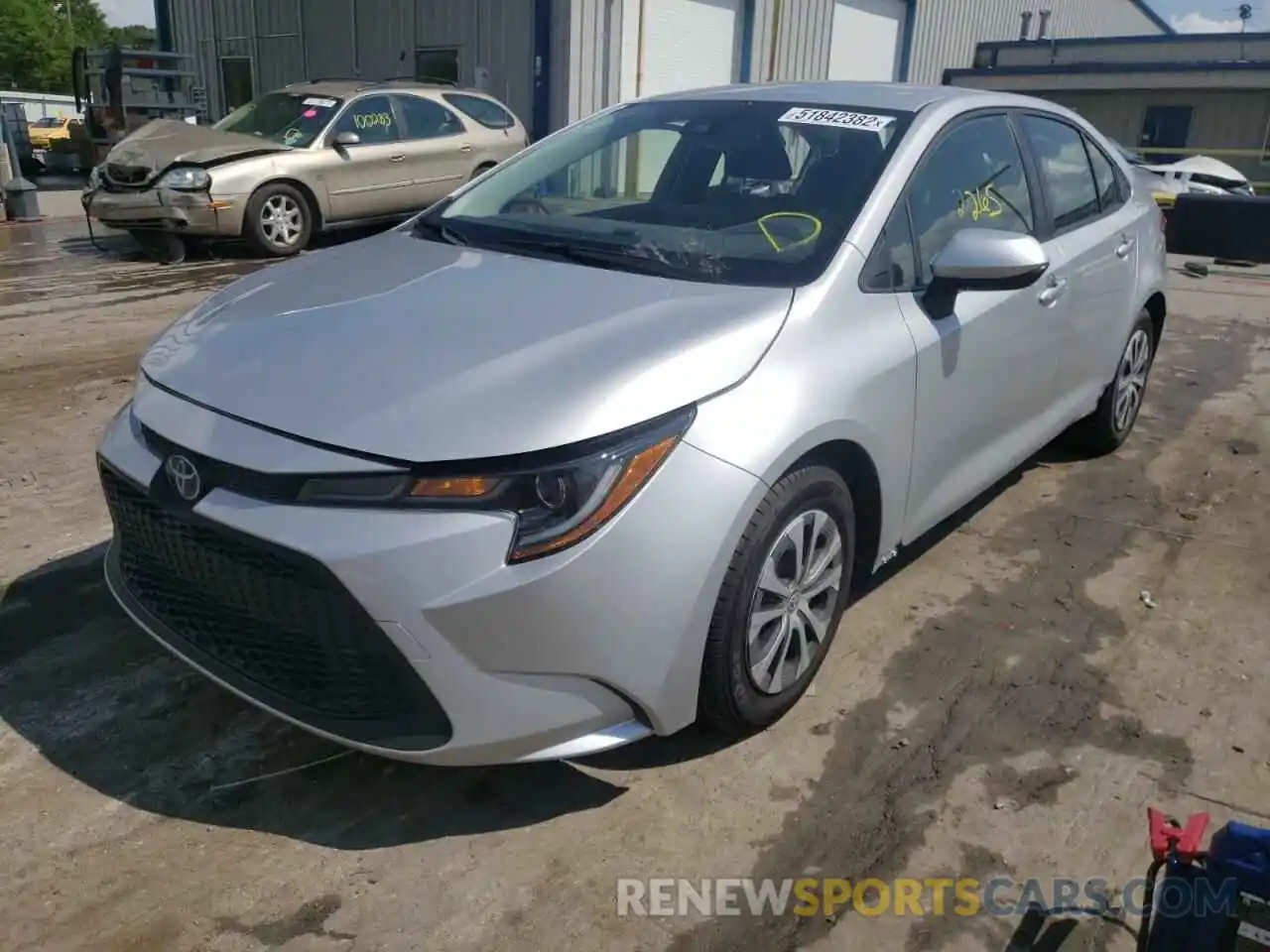 2 Photograph of a damaged car JTDEAMDE3NJ044267 TOYOTA COROLLA 2022