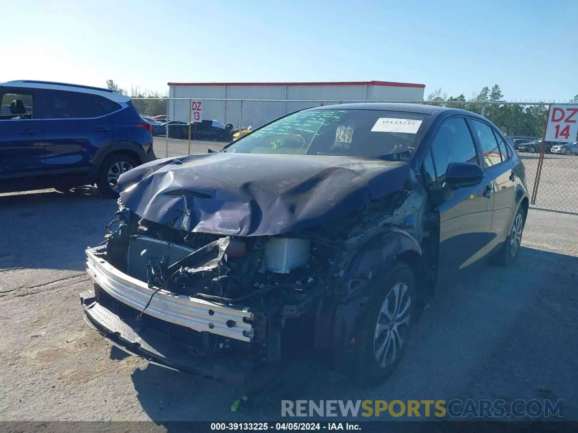 2 Photograph of a damaged car JTDEAMDE3NJ048156 TOYOTA COROLLA 2022