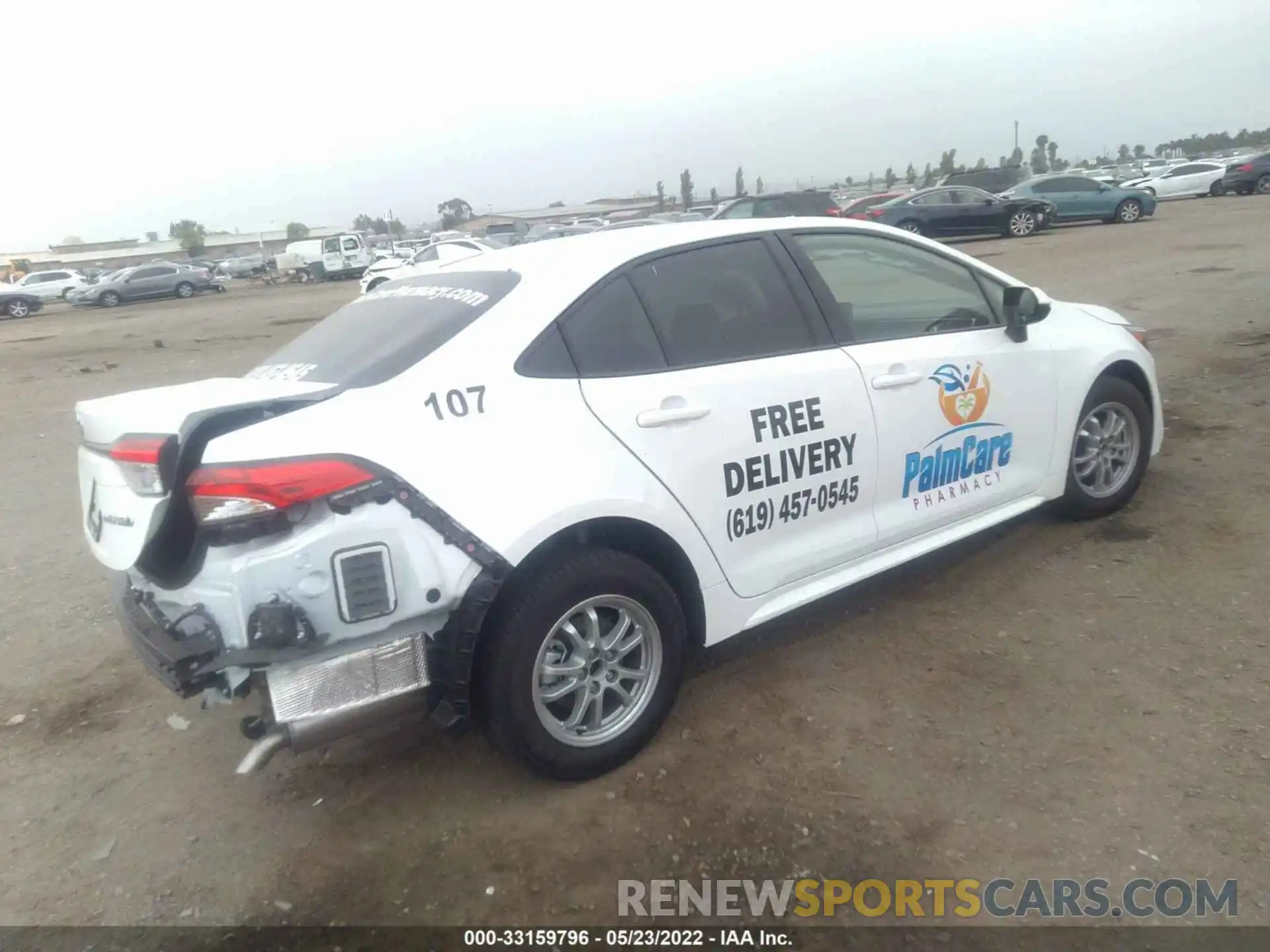 4 Photograph of a damaged car JTDEAMDE3NJ052675 TOYOTA COROLLA 2022