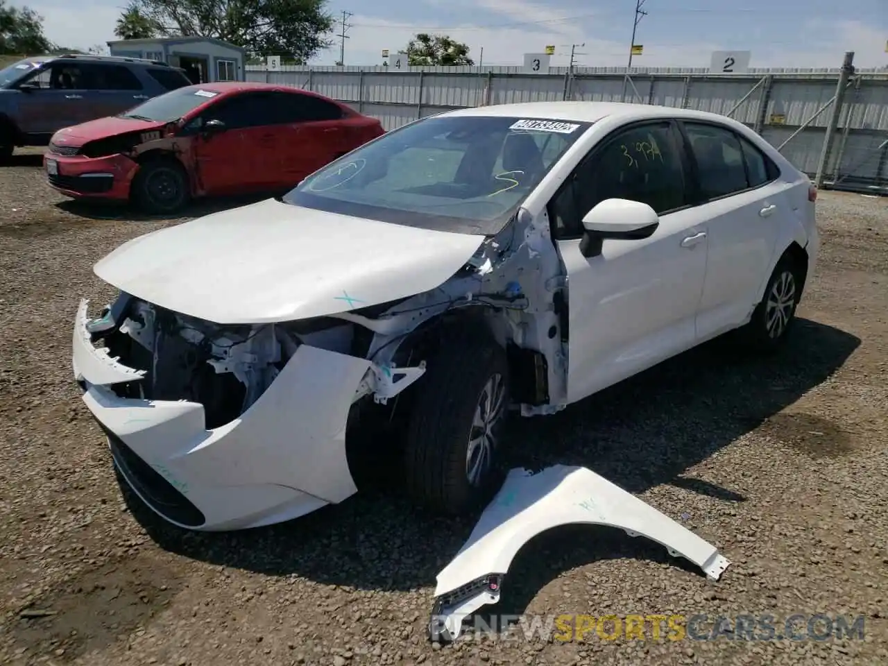 2 Photograph of a damaged car JTDEAMDE4N3000668 TOYOTA COROLLA 2022