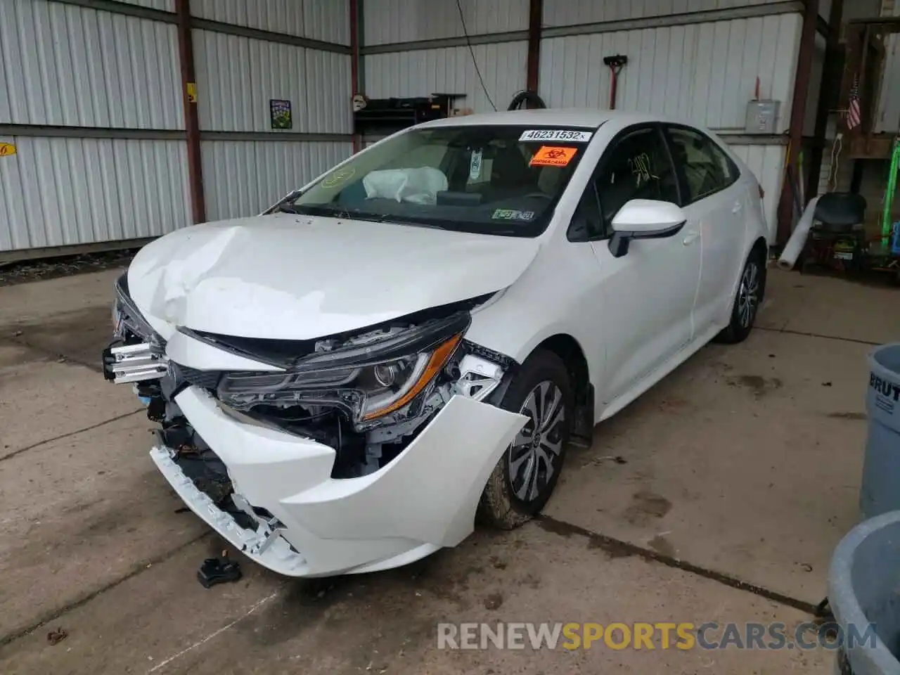 2 Photograph of a damaged car JTDEAMDE4N3001383 TOYOTA COROLLA 2022