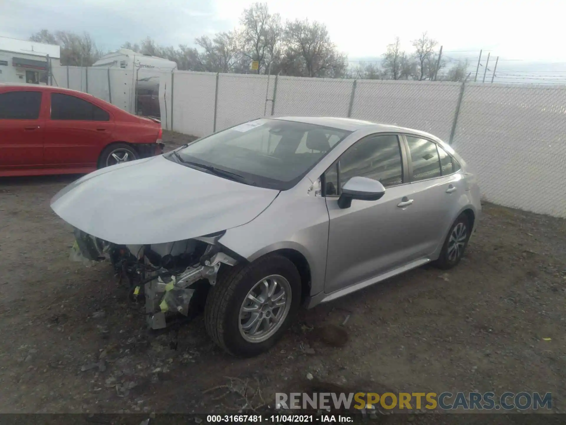 2 Photograph of a damaged car JTDEAMDE4NJ037778 TOYOTA COROLLA 2022