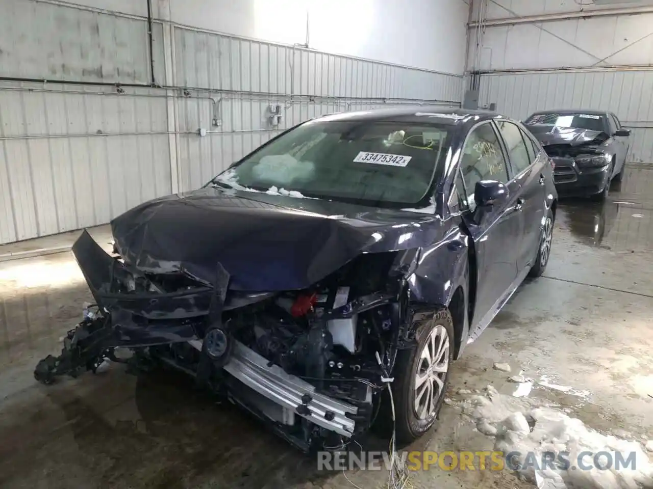 2 Photograph of a damaged car JTDEAMDE4NJ040695 TOYOTA COROLLA 2022