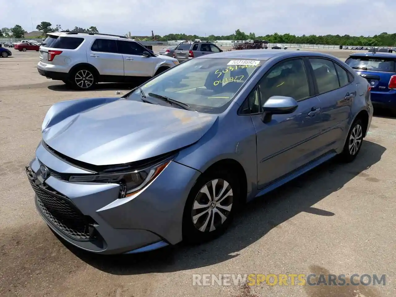 2 Photograph of a damaged car JTDEAMDE4NJ041927 TOYOTA COROLLA 2022