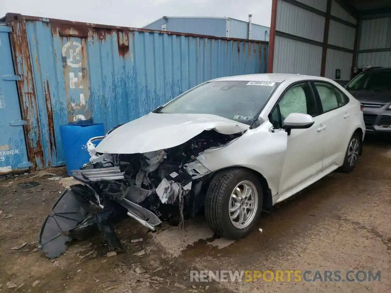 2 Photograph of a damaged car JTDEAMDE4NJ042141 TOYOTA COROLLA 2022