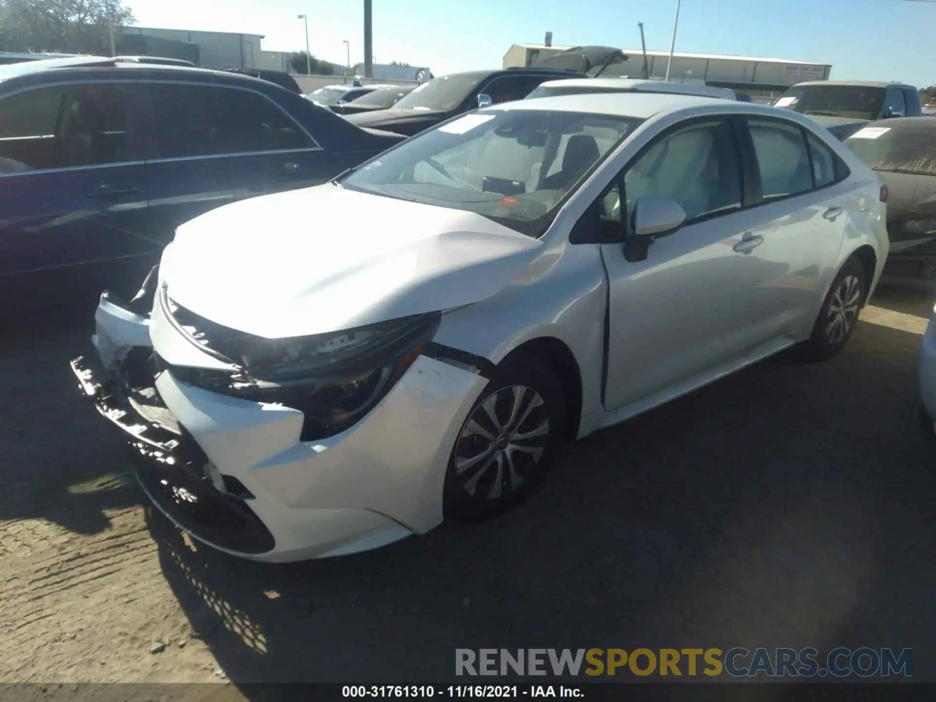 2 Photograph of a damaged car JTDEAMDE4NJ042611 TOYOTA COROLLA 2022