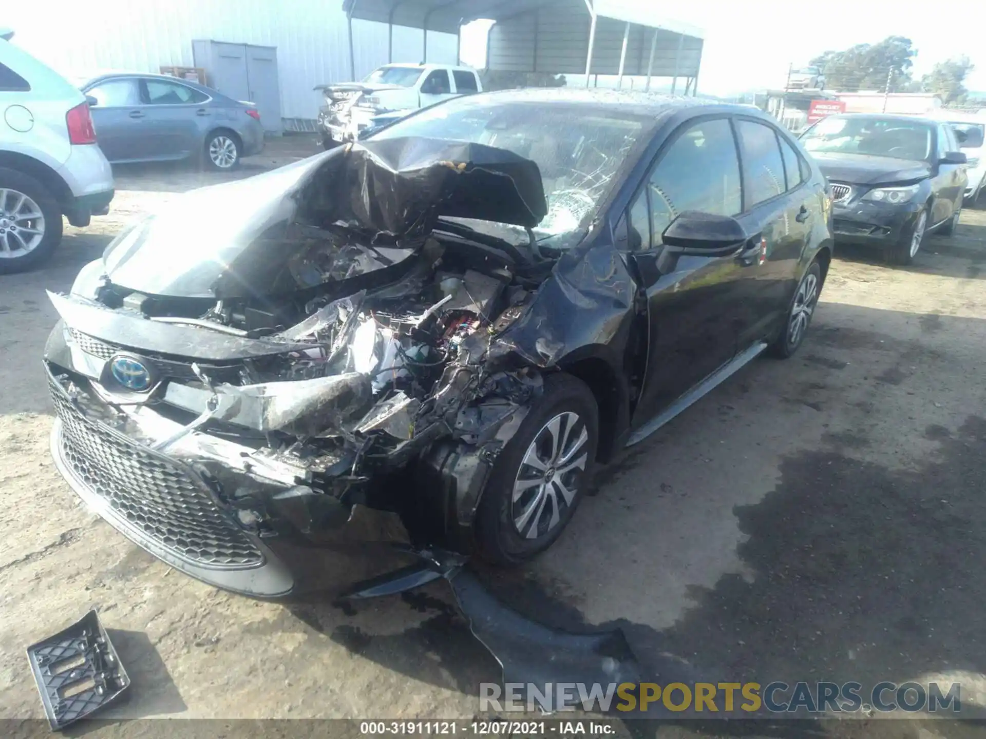 2 Photograph of a damaged car JTDEAMDE4NJ043838 TOYOTA COROLLA 2022