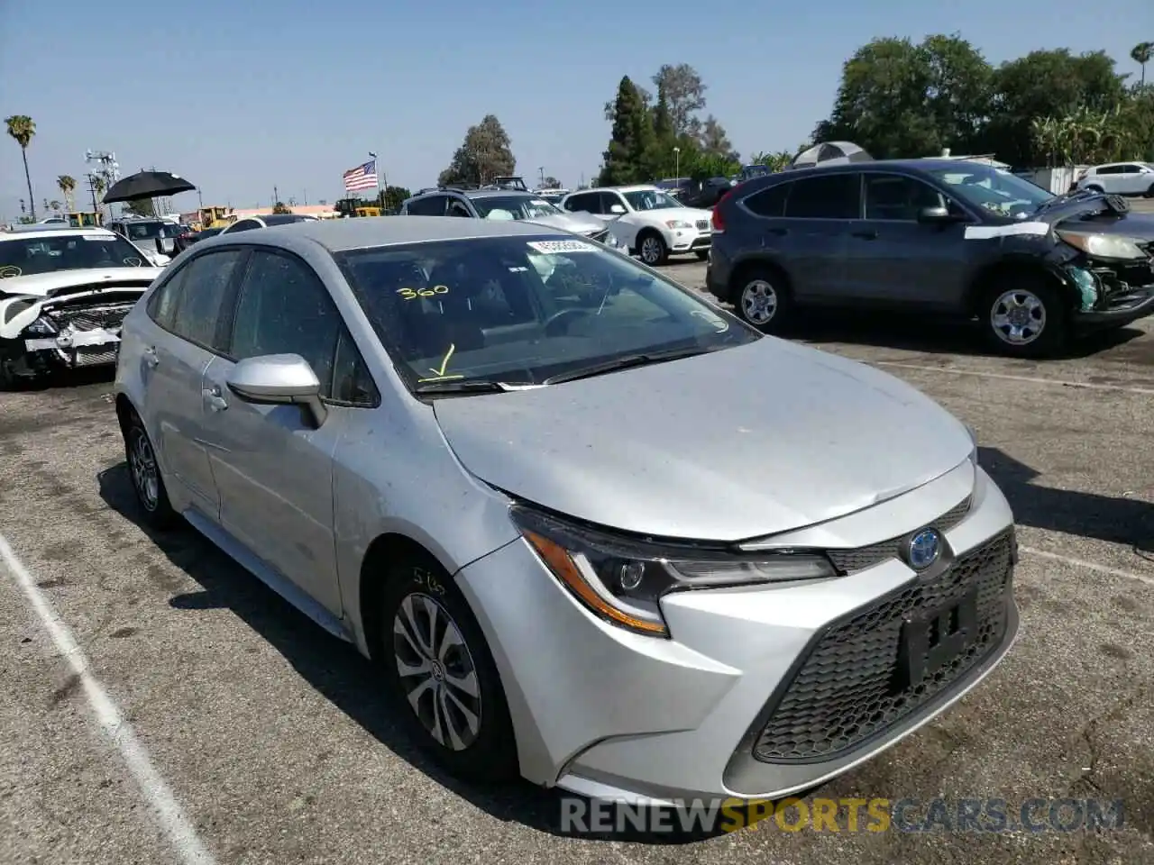 1 Photograph of a damaged car JTDEAMDE4NJ044004 TOYOTA COROLLA 2022