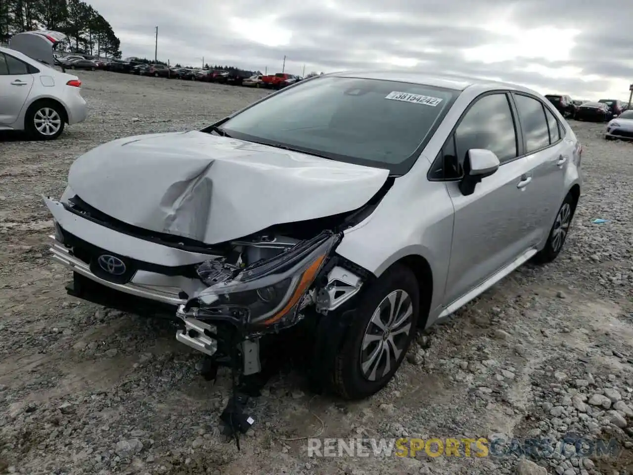 2 Photograph of a damaged car JTDEAMDE4NJ046612 TOYOTA COROLLA 2022