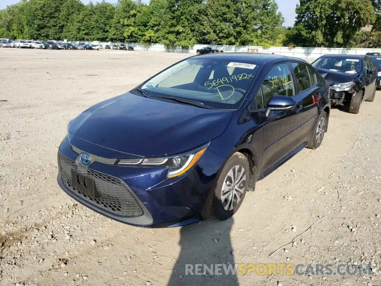 2 Photograph of a damaged car JTDEAMDE4NJ047940 TOYOTA COROLLA 2022