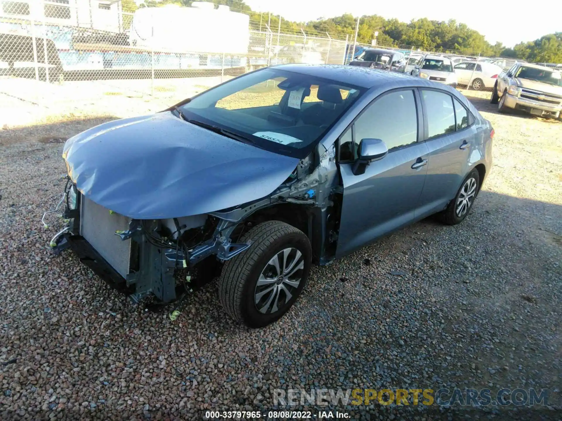 2 Photograph of a damaged car JTDEAMDE4NJ049185 TOYOTA COROLLA 2022