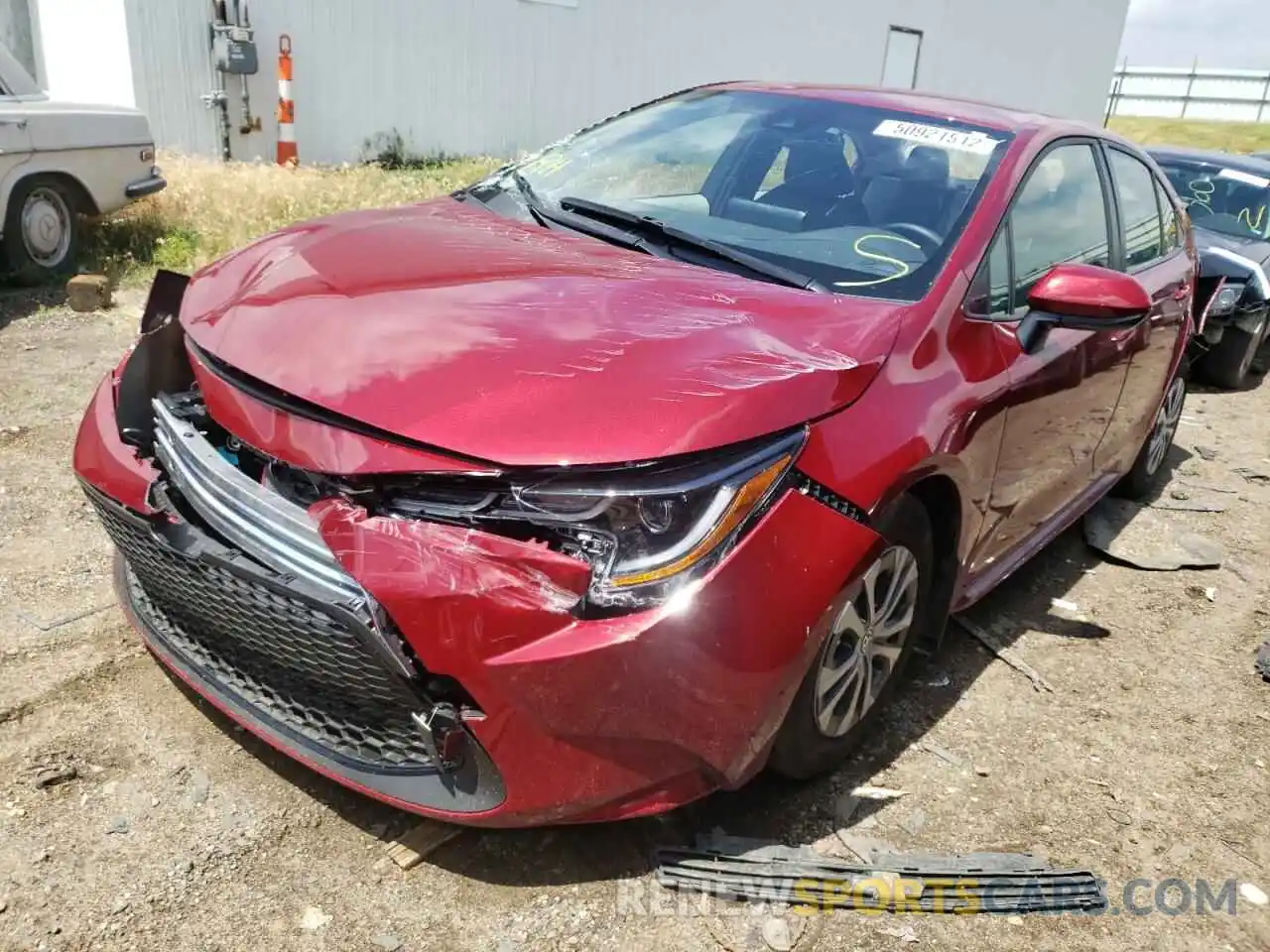 2 Photograph of a damaged car JTDEAMDE4NJ057674 TOYOTA COROLLA 2022